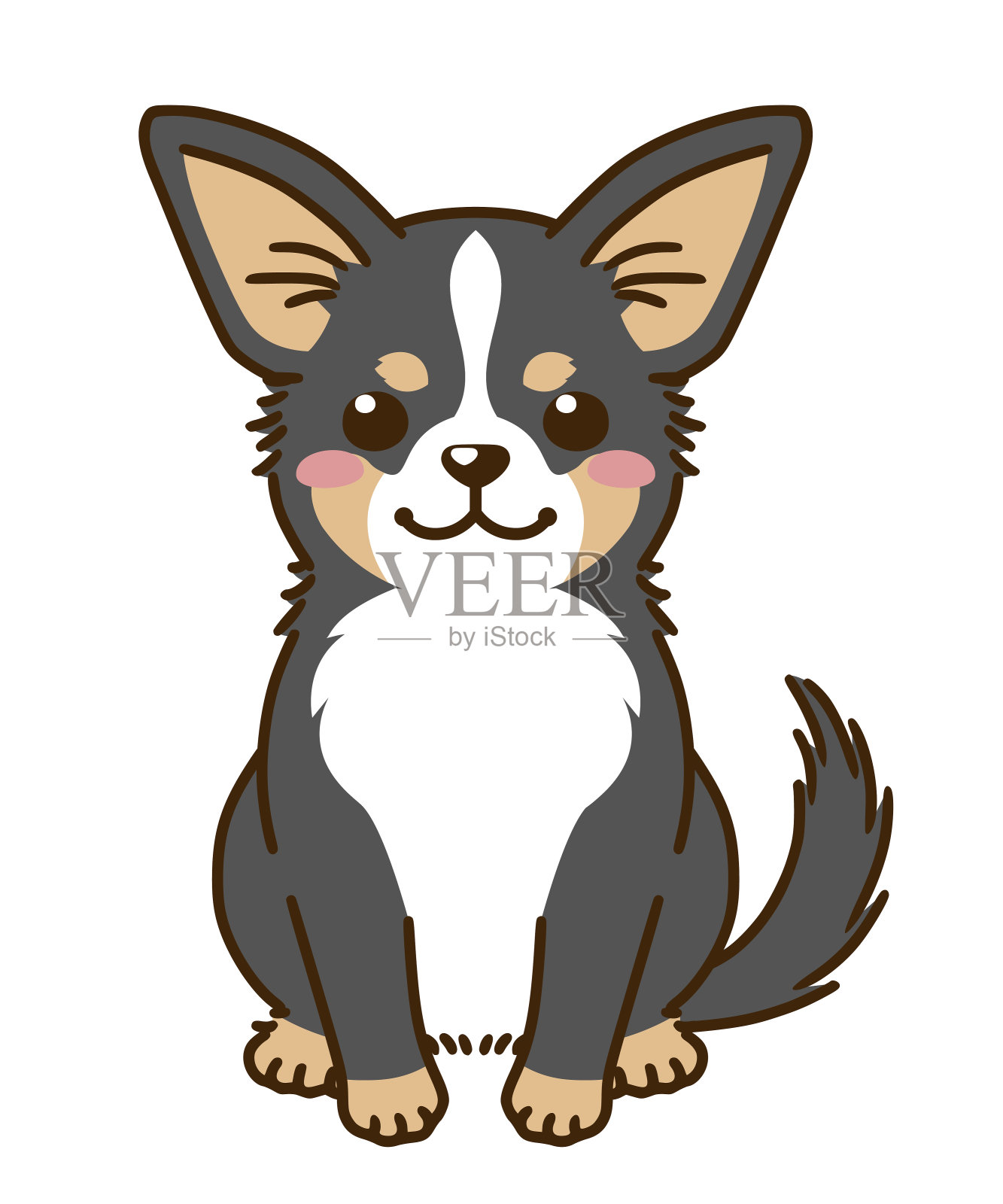 吉娃娃(三色旗)设计元素图片