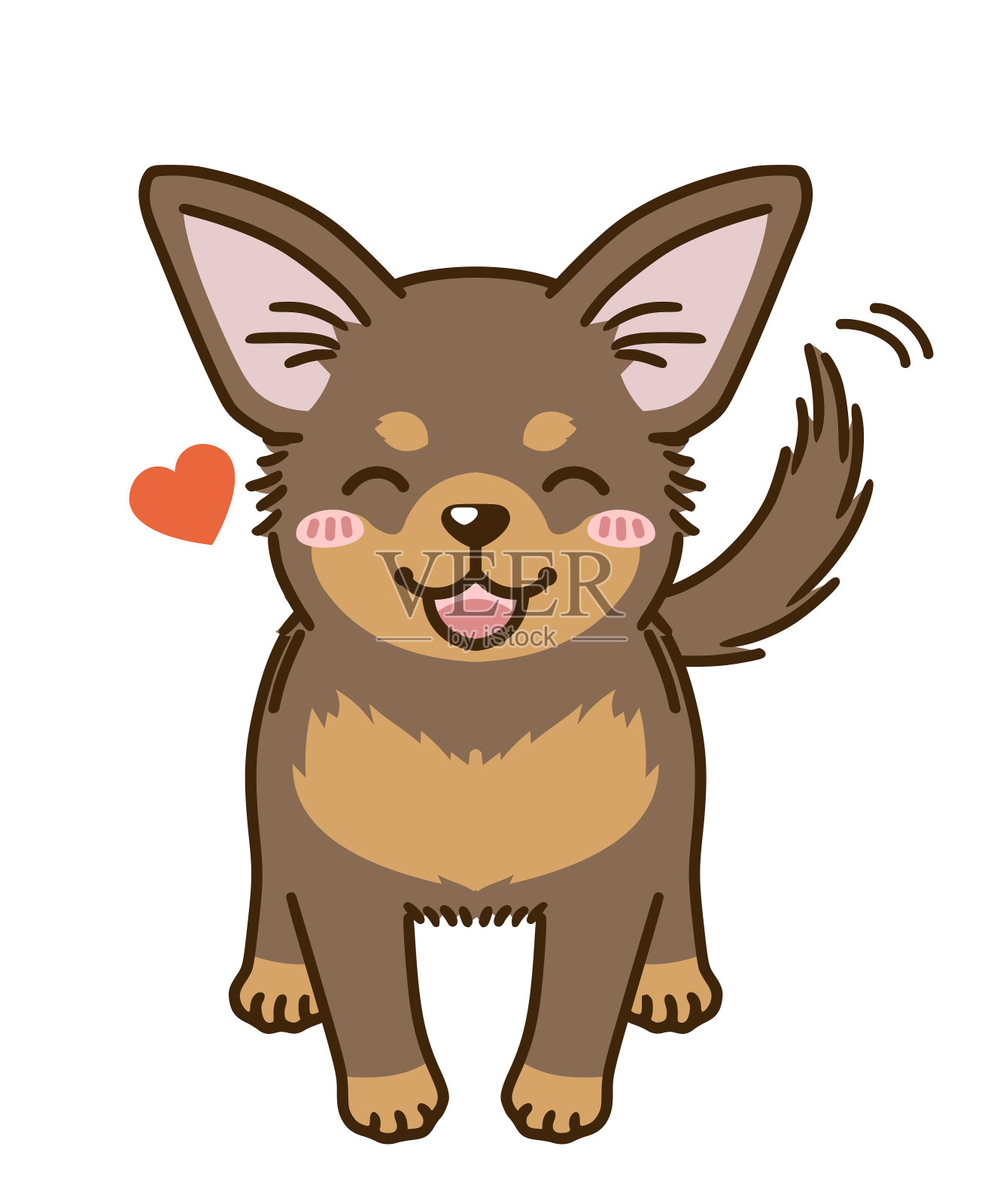 中意的吉娃娃(巧克力和棕褐色)设计元素图片