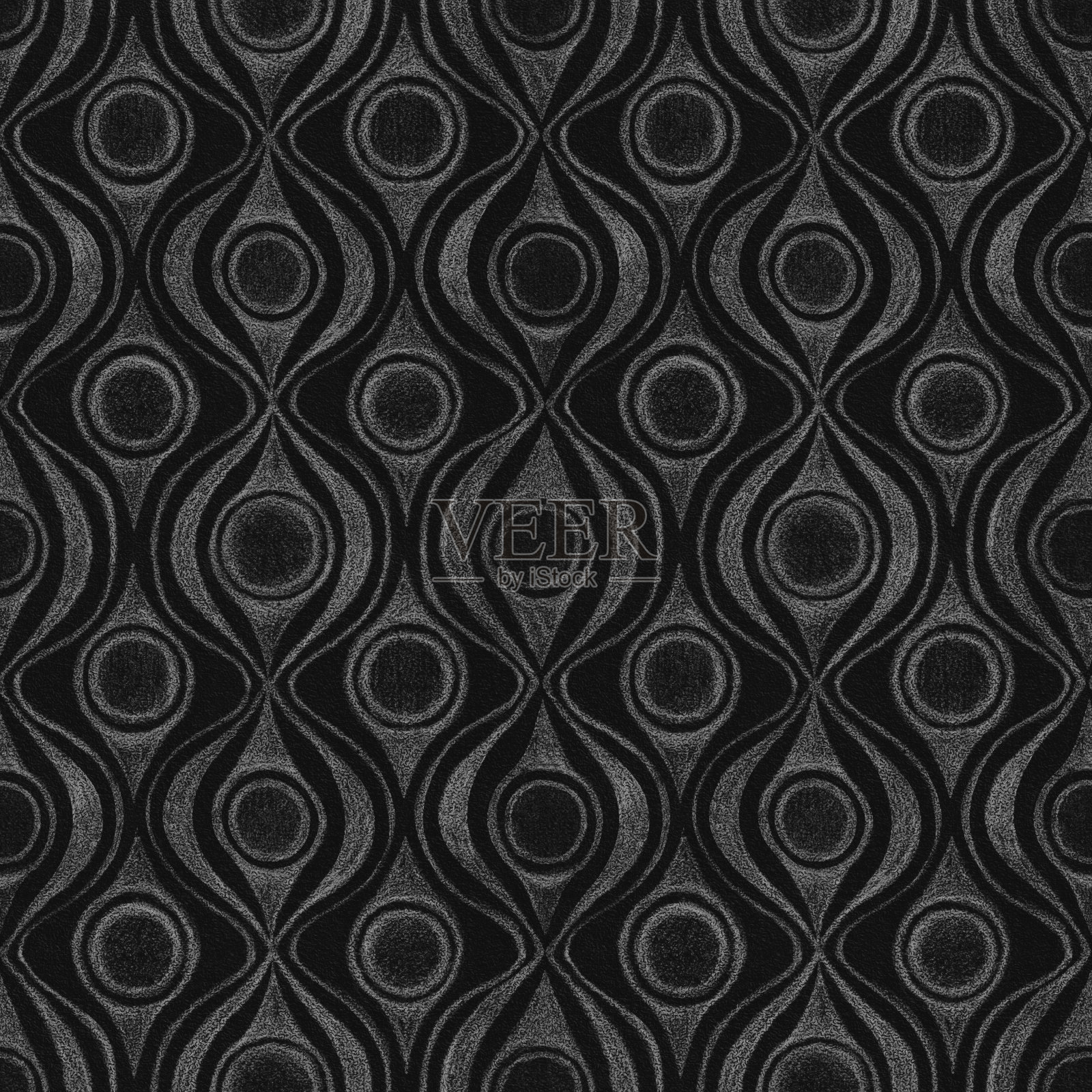 黑白抽象观赏性几何无缝图案插画图片素材