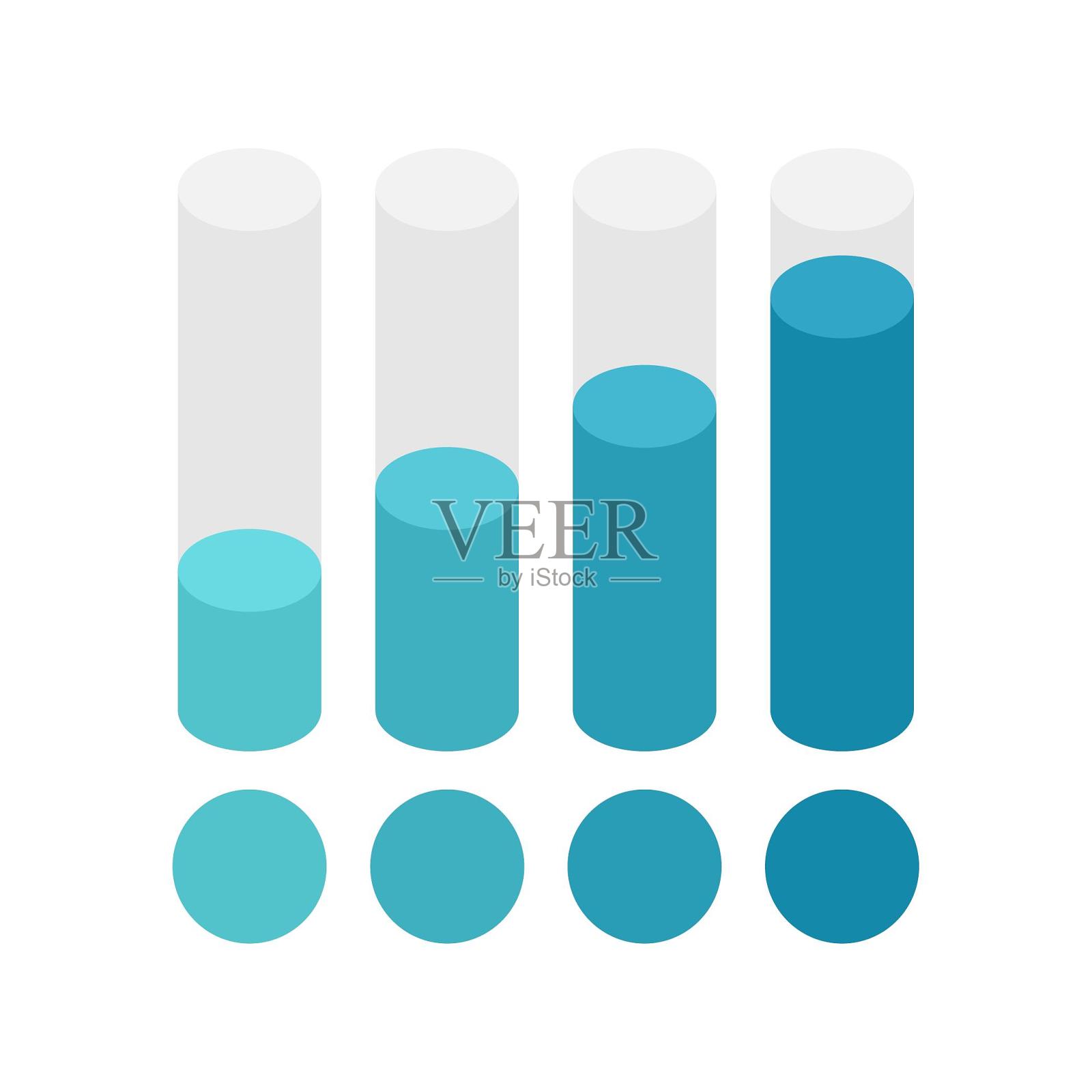 PPT柱状数据分析金融经济商务设计元素图片