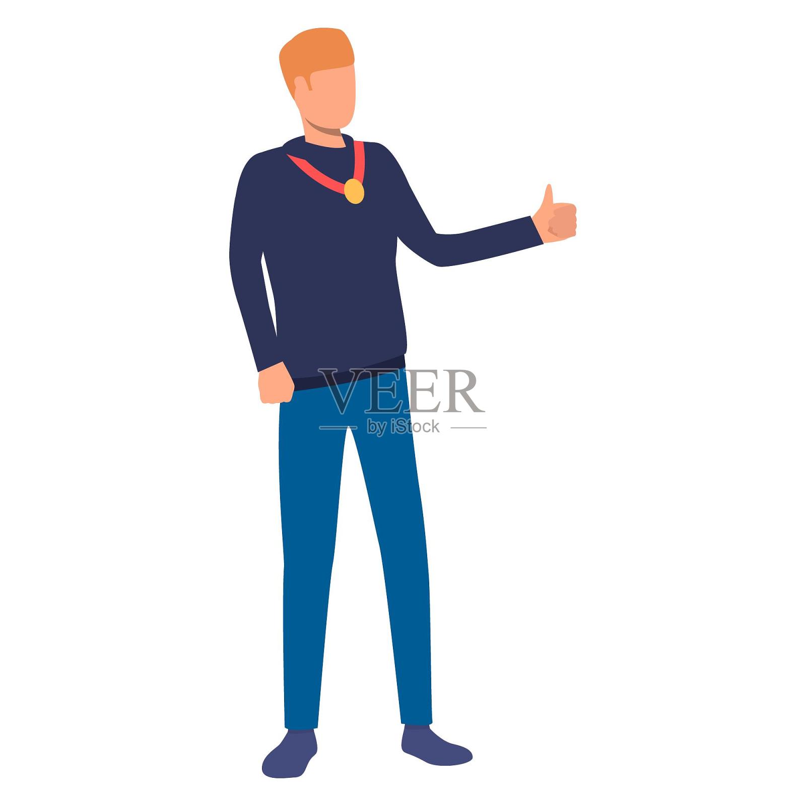 得奖大拇指开心骄傲设计元素图片