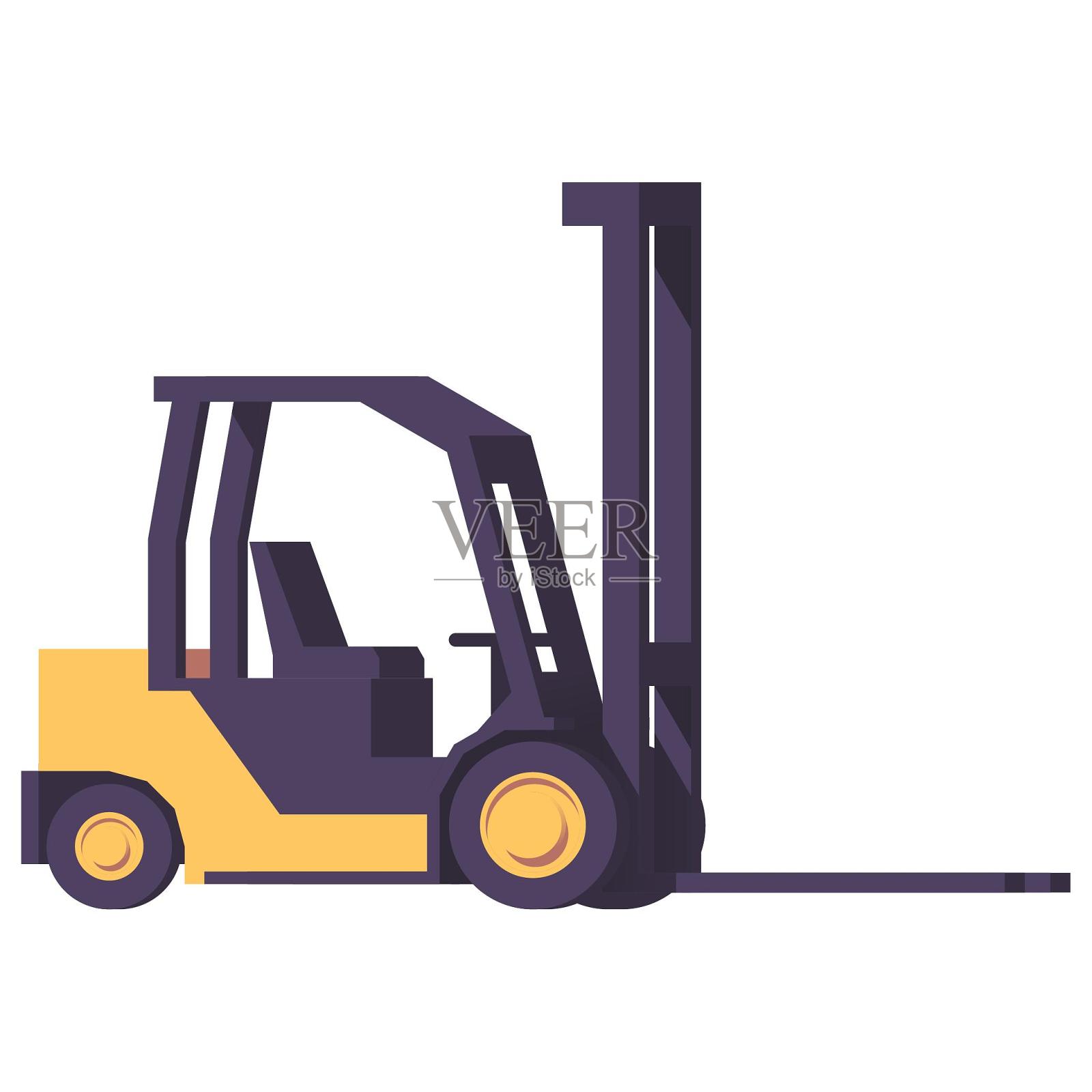 物流设备叉车货车设计元素图片