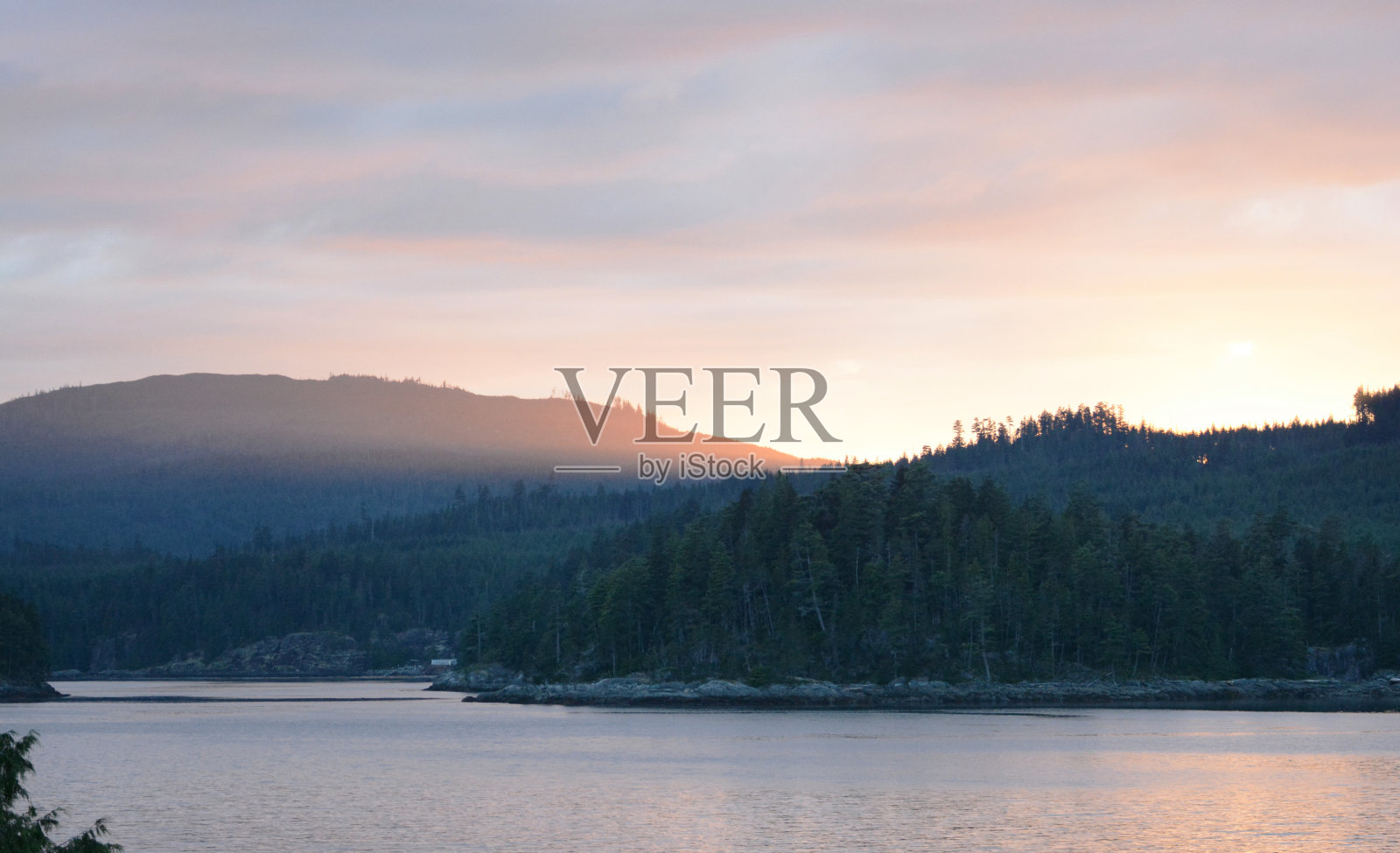 英属哥伦比亚的日落照片摄影图片