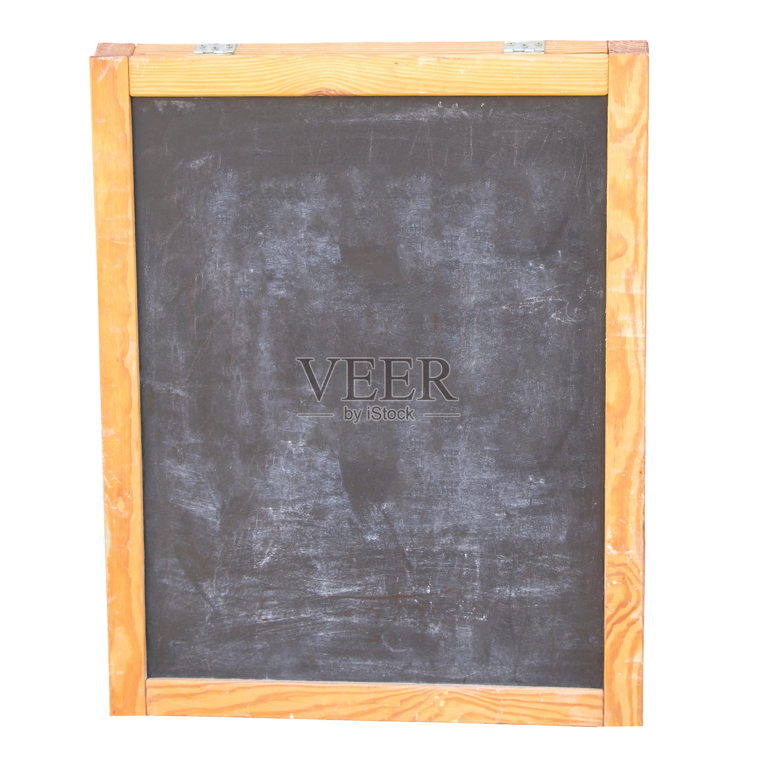 白色背景上的一块小黑板照片摄影图片