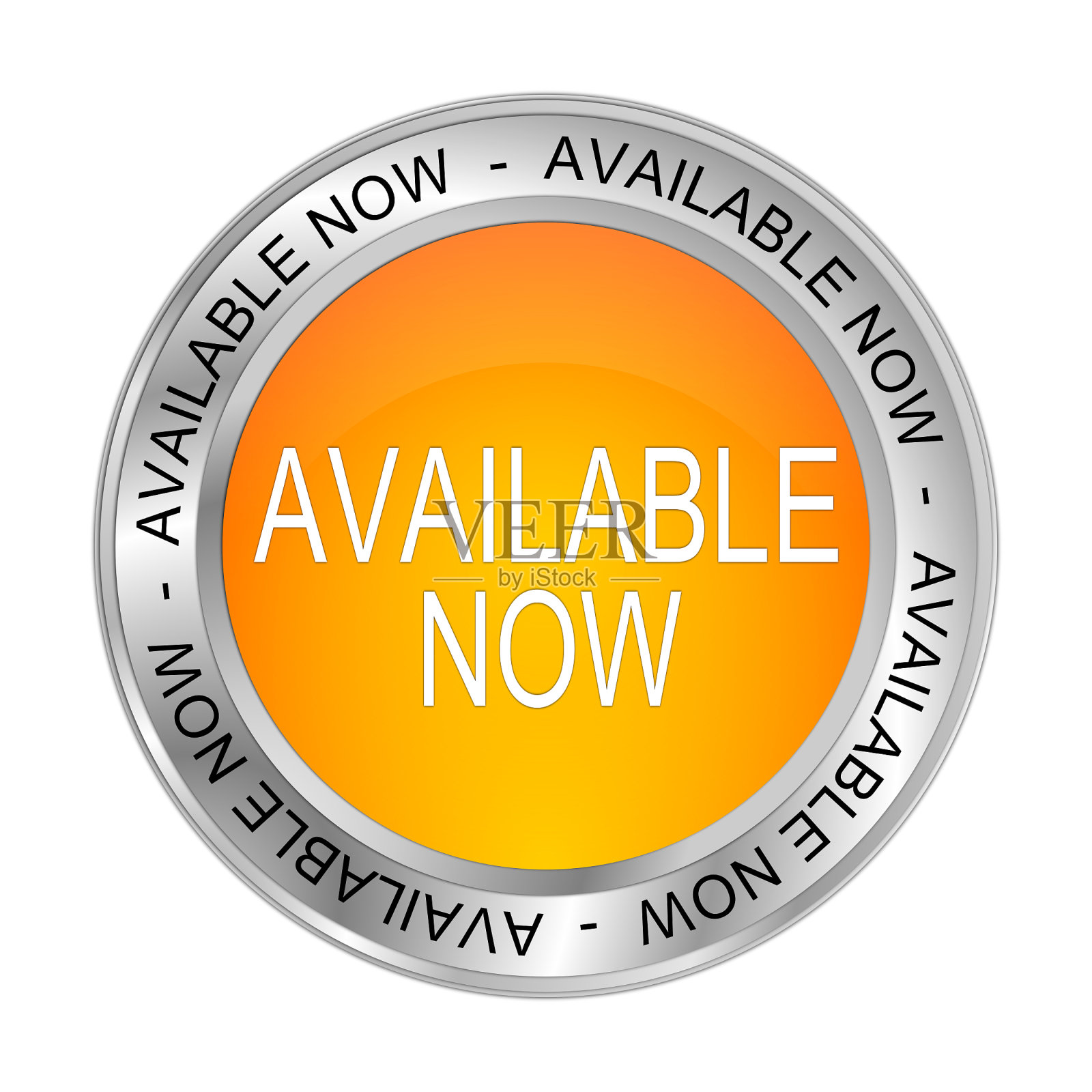 现在可用按钮- 3D插图照片摄影图片