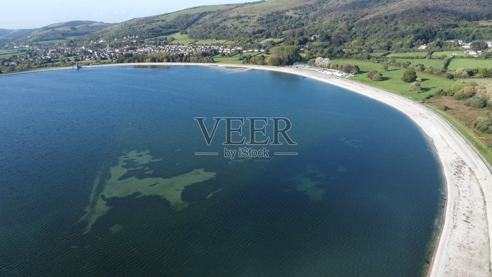 切达水库鸟瞰图照片摄影图片