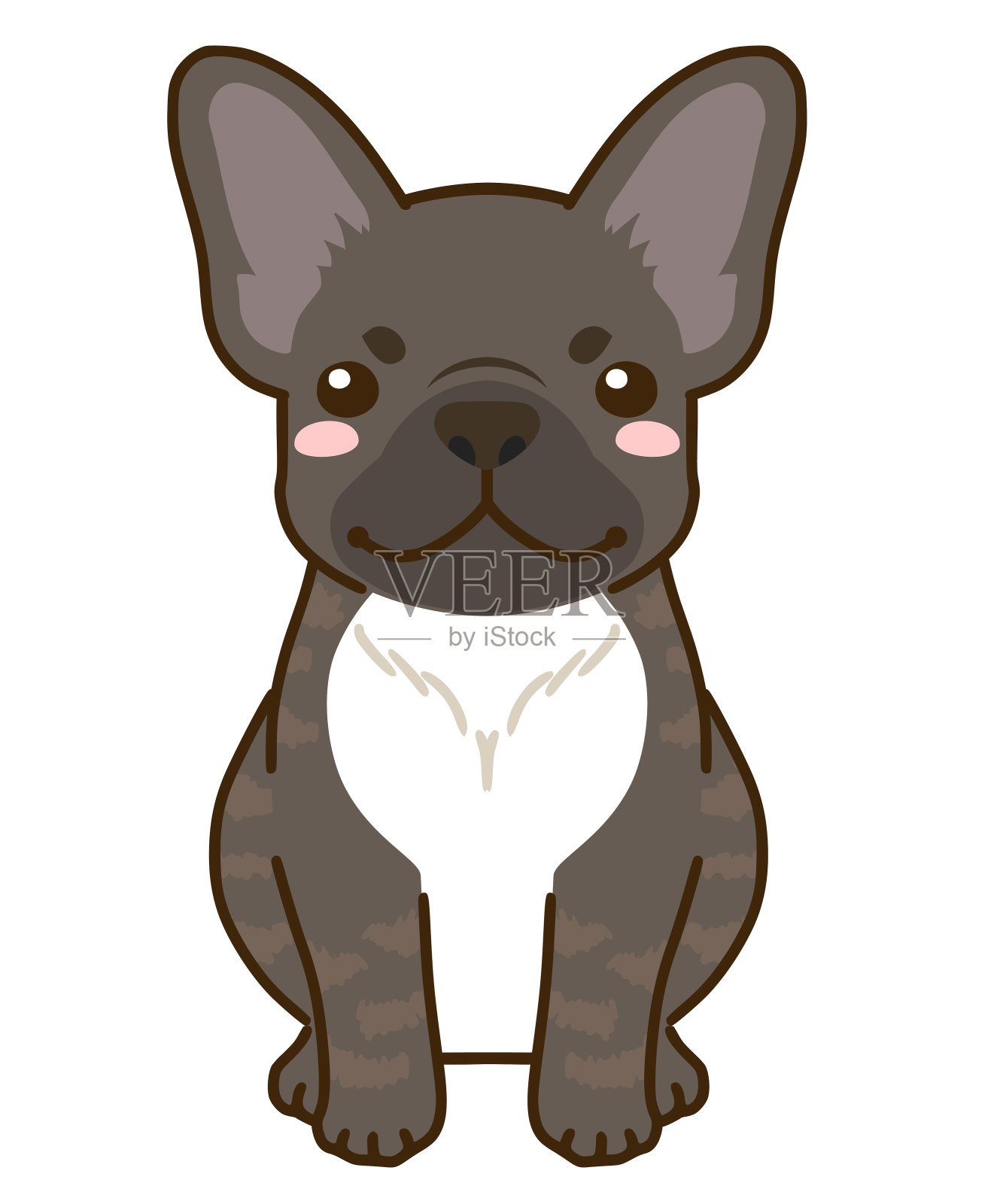 法国斗牛犬(斑纹毛色)设计元素图片