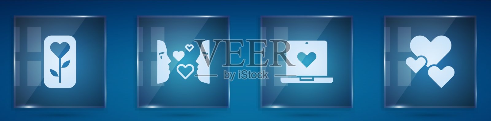 集花玫瑰一见钟情约会app图标素材