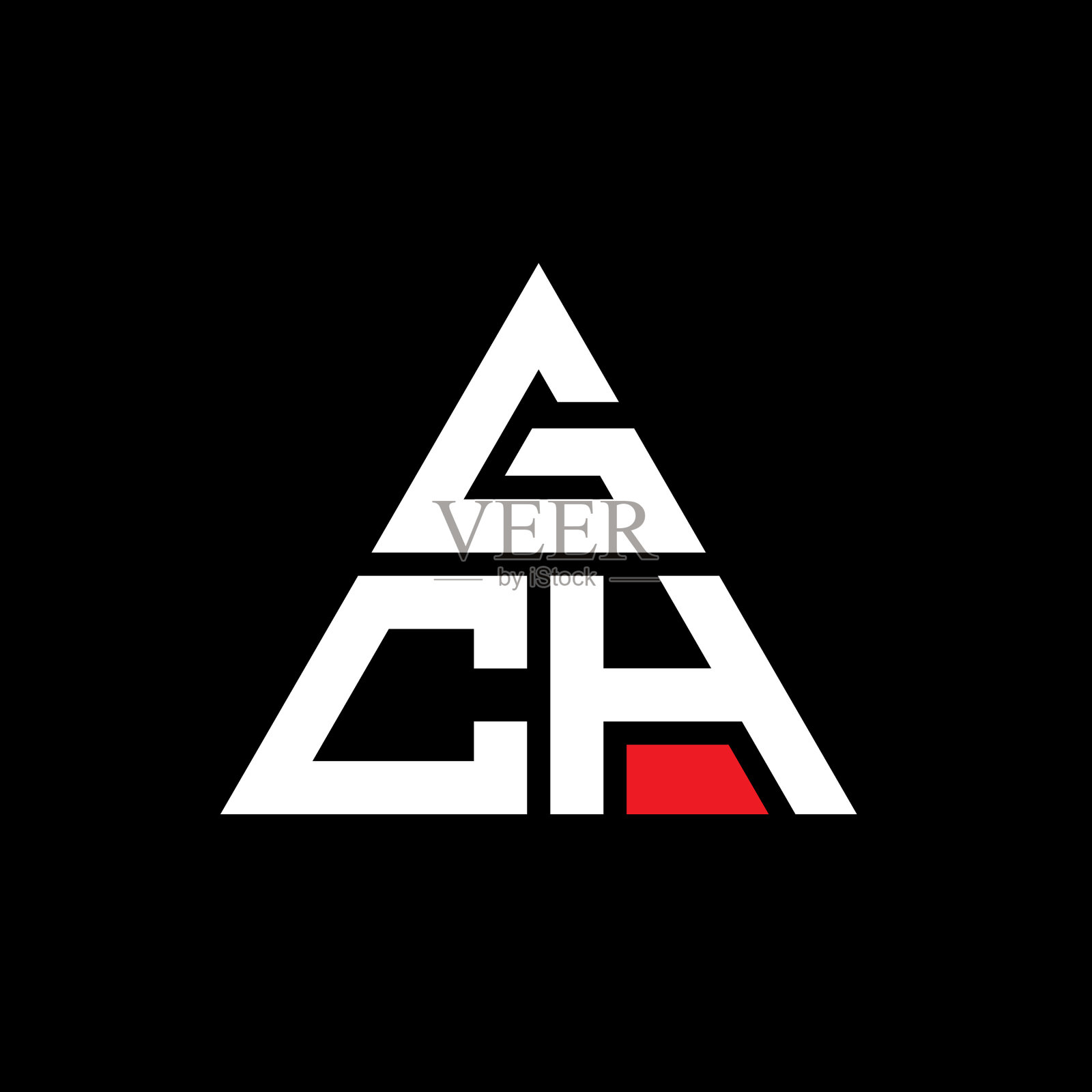 GCH三角形字母标志设计用三角形插画图片素材