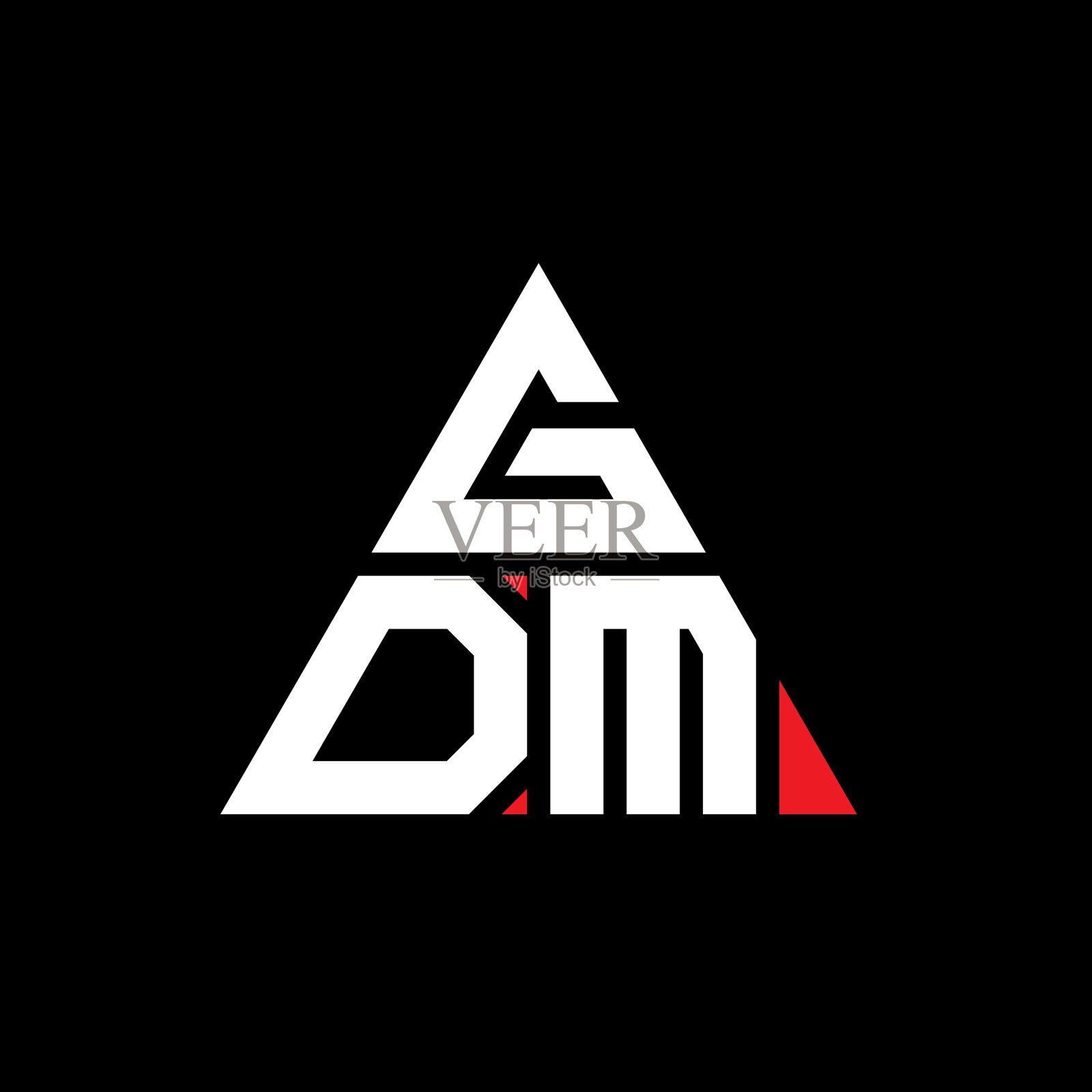 GDM三角字母logo设计采用三角形插画图片素材