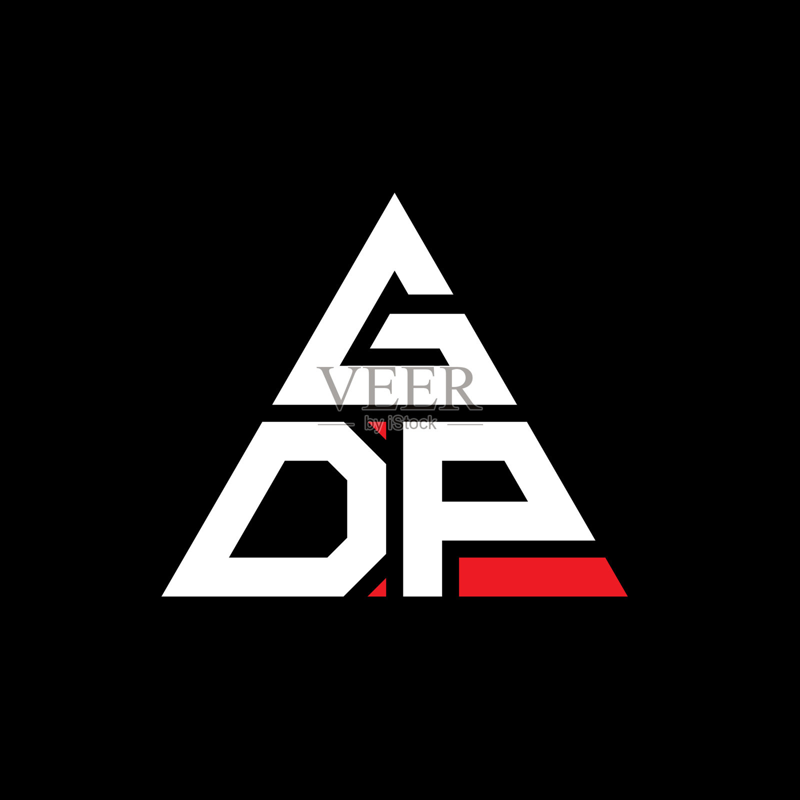GDP三角形字母标志设计采用三角形插画图片素材