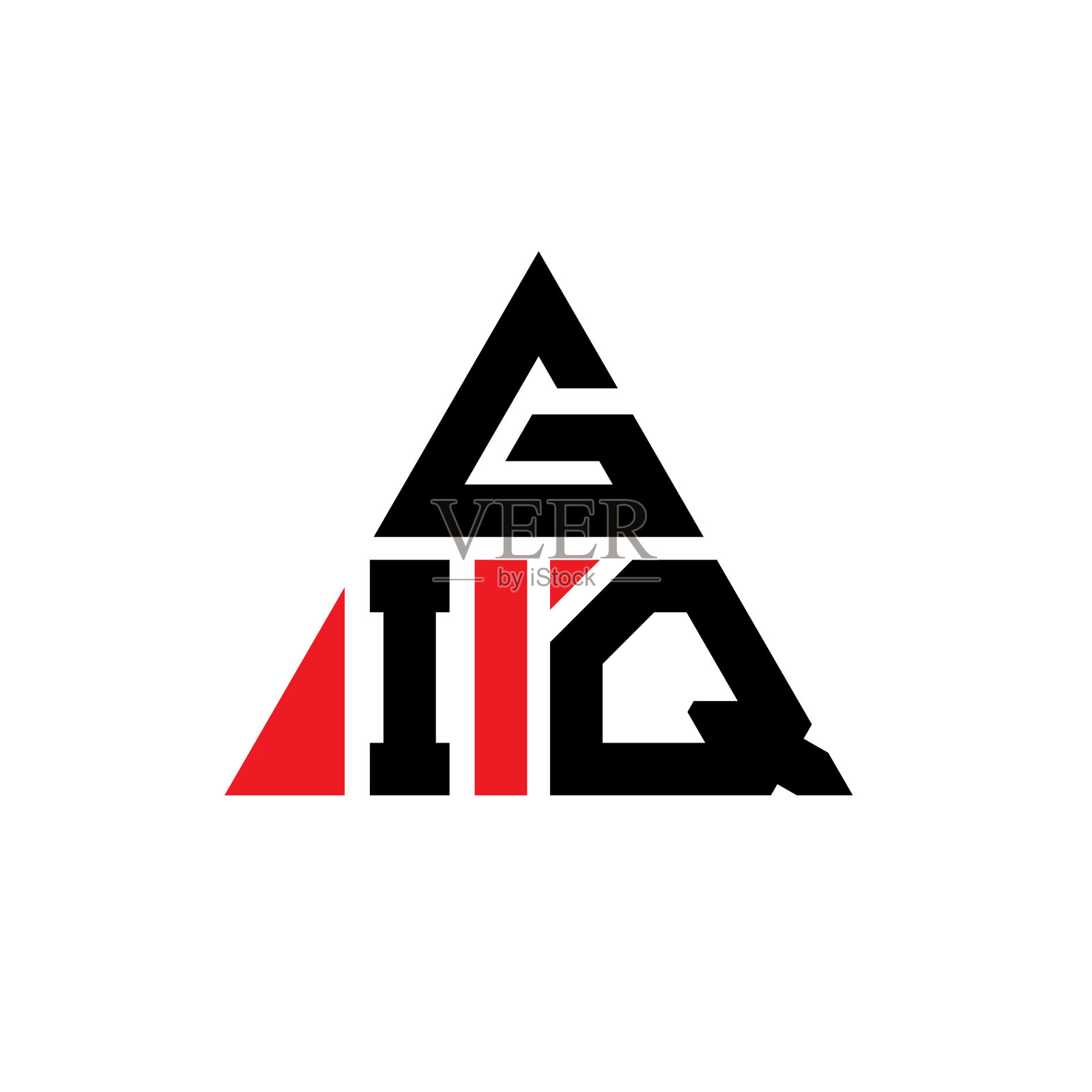 Giq三角形字母标识设计采用三角形插画图片素材