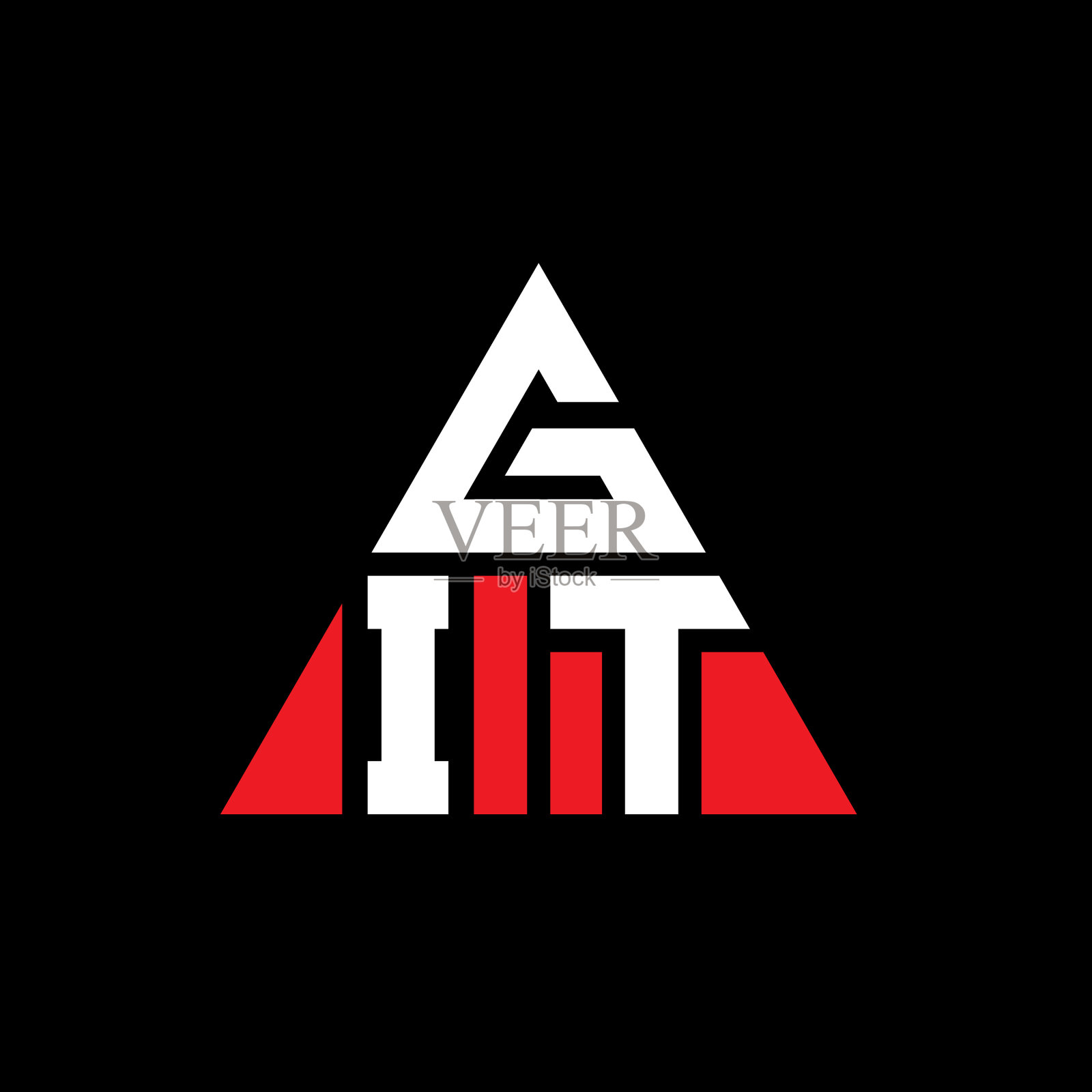 Git用三角形字母设计的logo插画图片素材