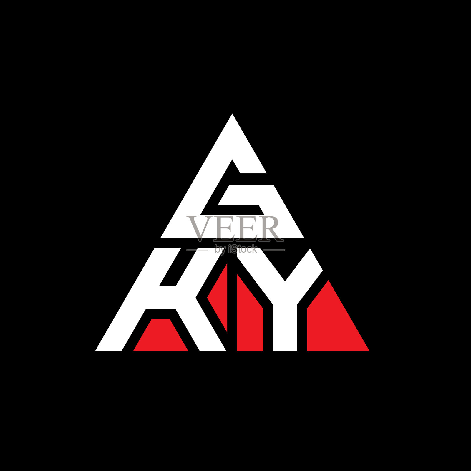 Gky三角形字母标志设计用三角形插画图片素材
