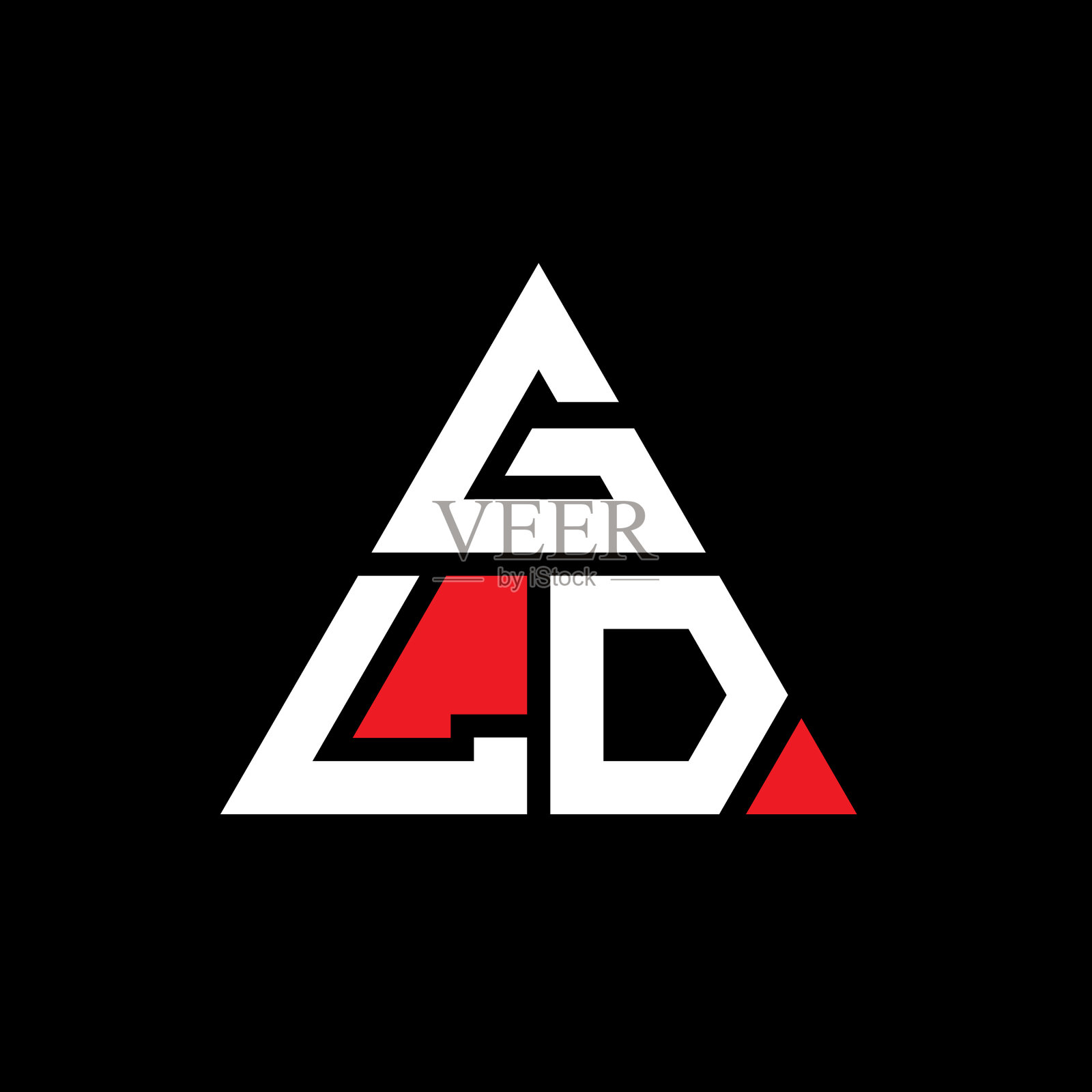 GLD三角形字母标识设计采用三角形插画图片素材