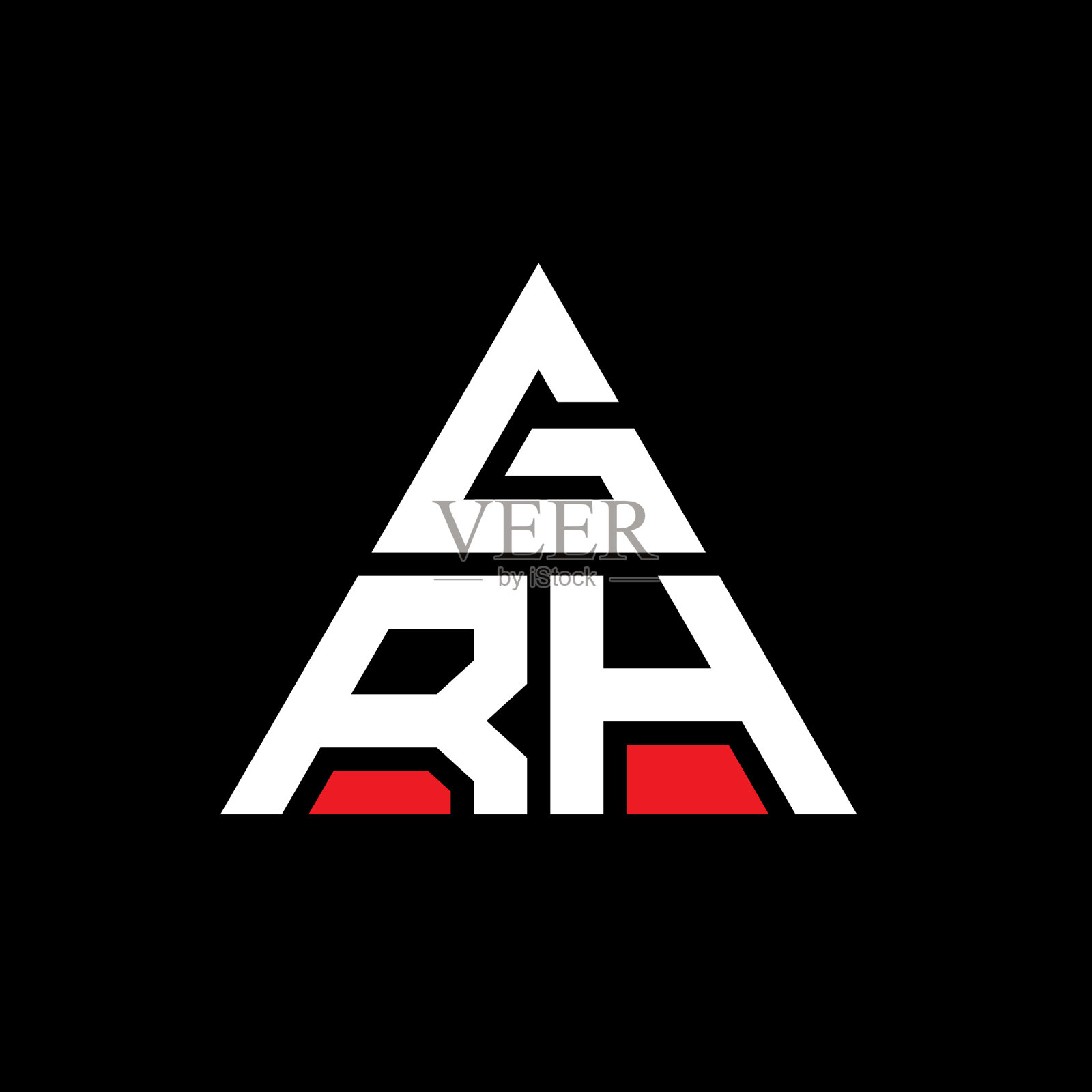 GRH三角形字母标识设计采用三角形插画图片素材