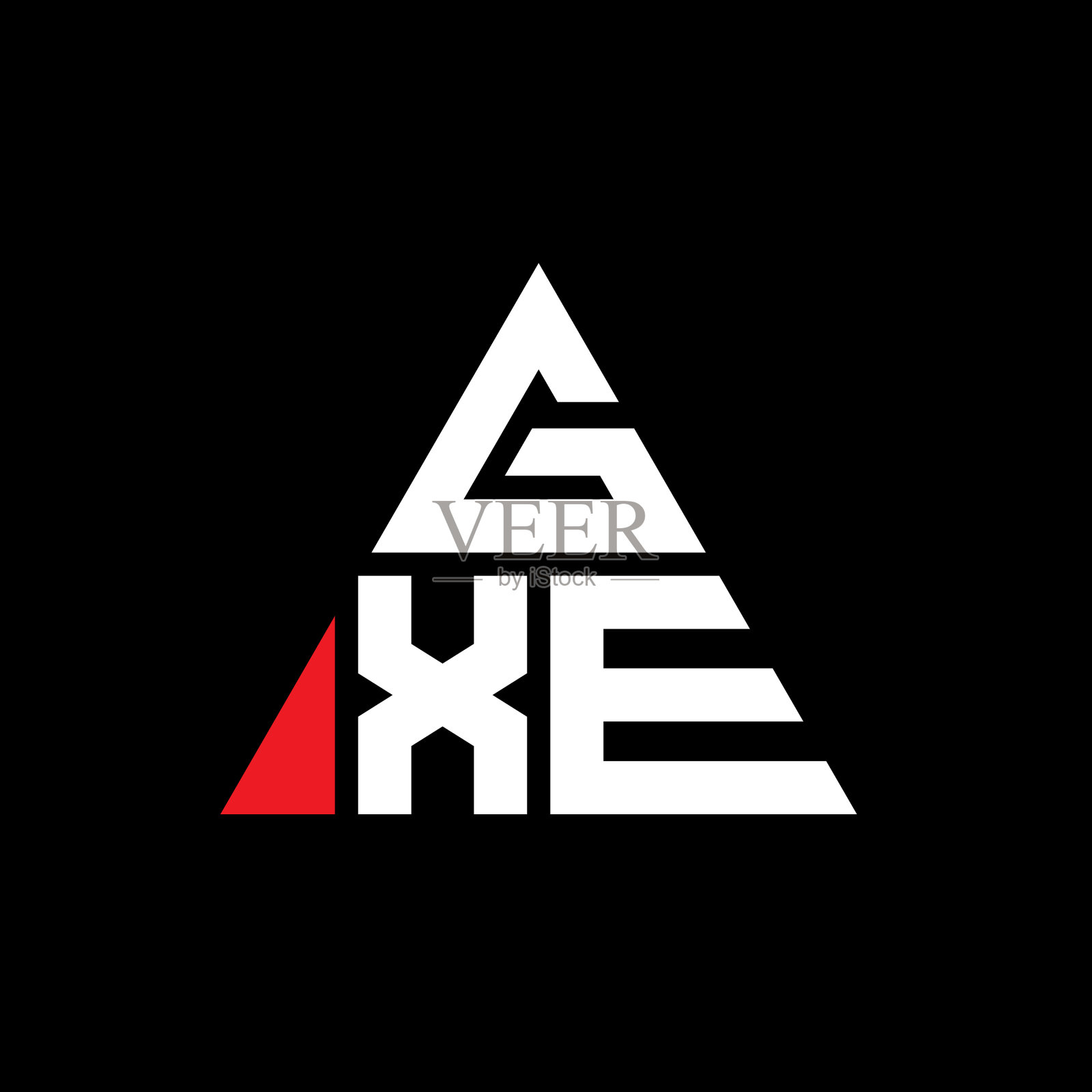 Gxe三角形字母标志设计用三角形插画图片素材