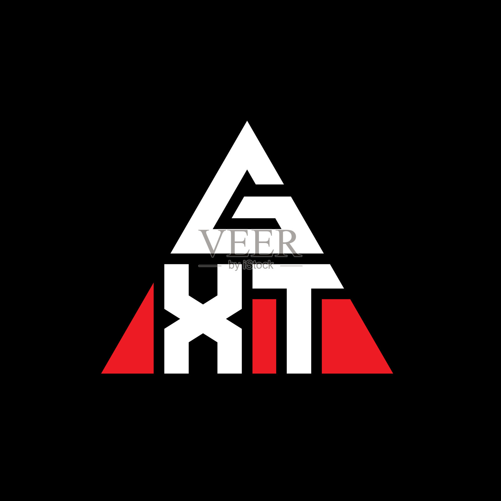 GXT三角字母logo设计采用三角形插画图片素材
