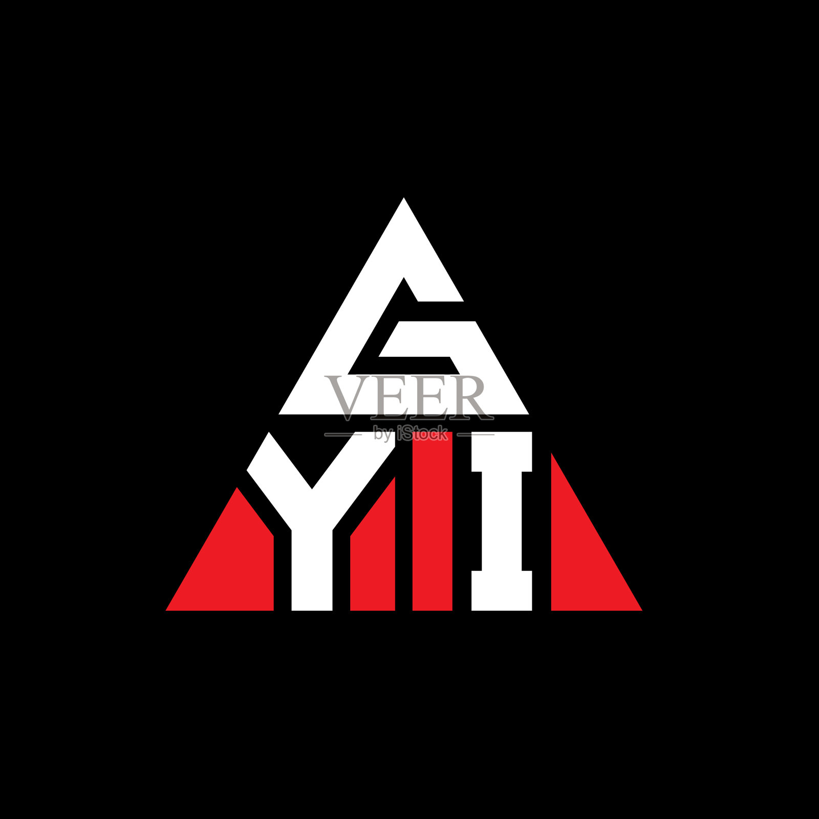 宜用三角形字母设计标识插画图片素材