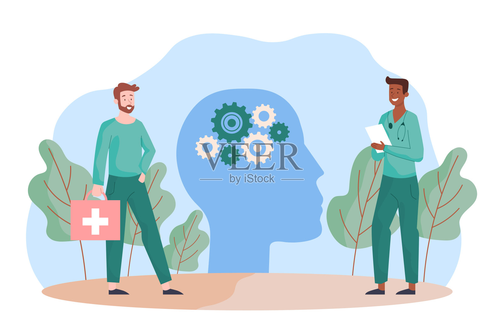 情绪障碍的概念插画图片素材