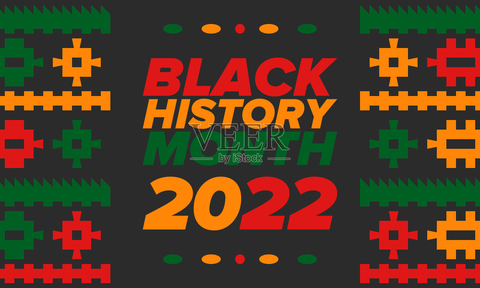 黑人历史月。非裔美国人的历史。一年一度的庆祝。在美国和加拿大的二月。十月在英国。海报，卡片，横幅，背景。矢量图插画图片素材