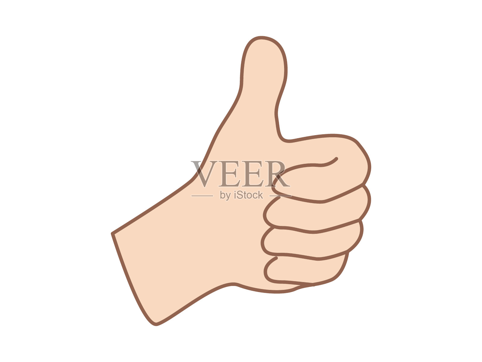 用拇指做手势插画图片素材