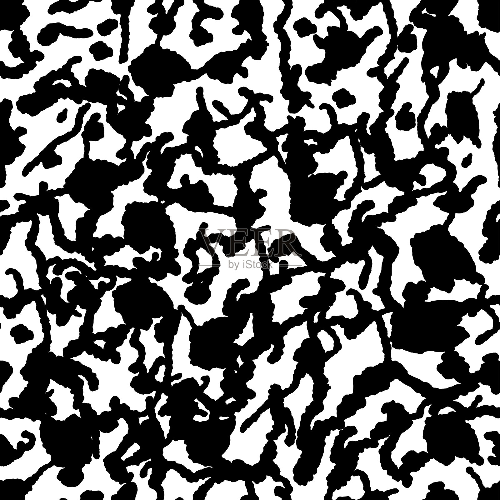 无缝模式。黑色墨水隔离在白色背景上。矢量图。纹理。插画图片素材