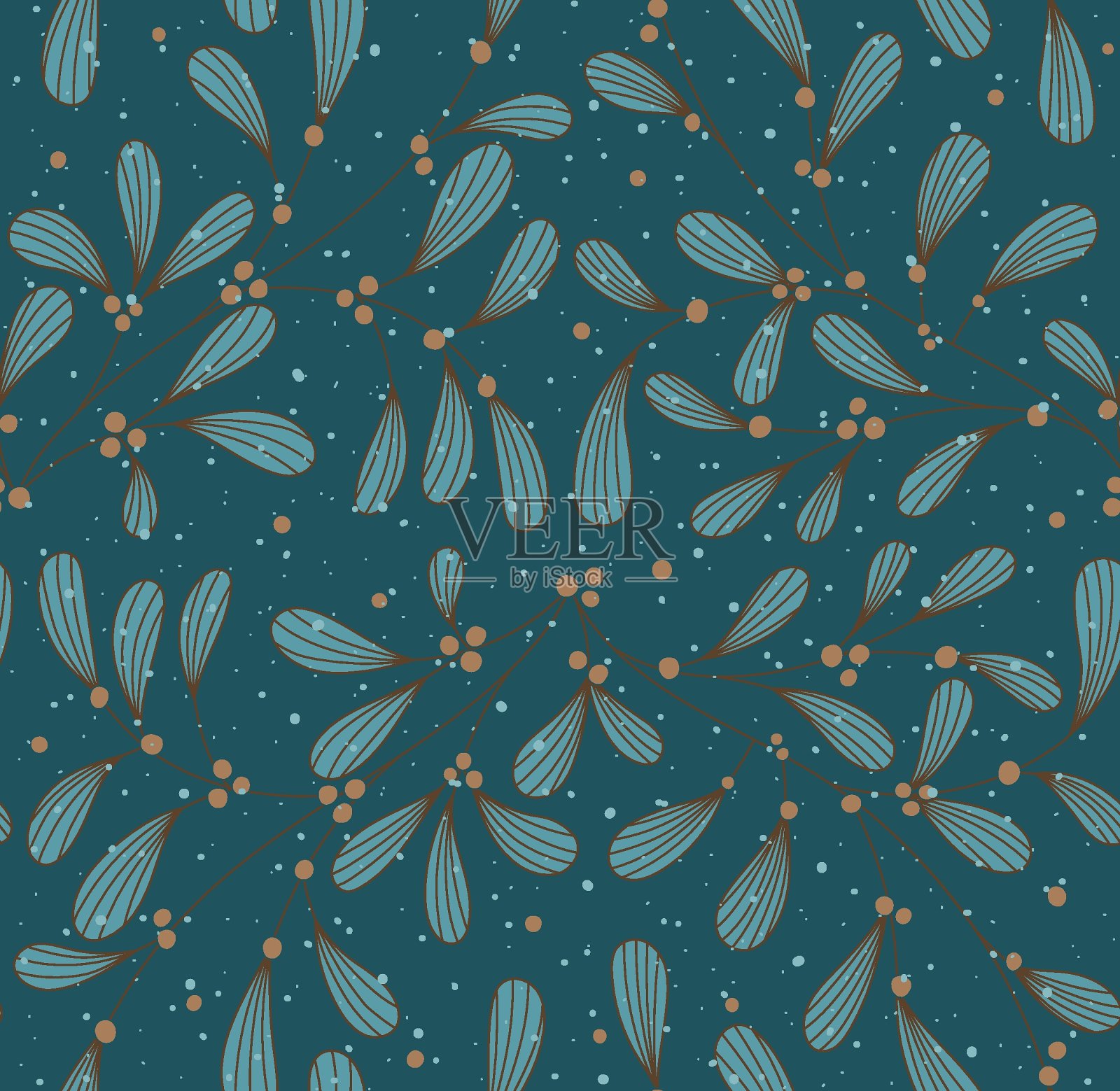 魔法圣诞快乐新年模式插画图片素材