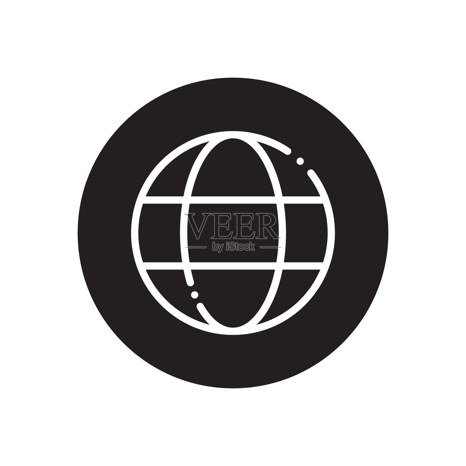 互联网字形图标隔离在白色背景图标素材