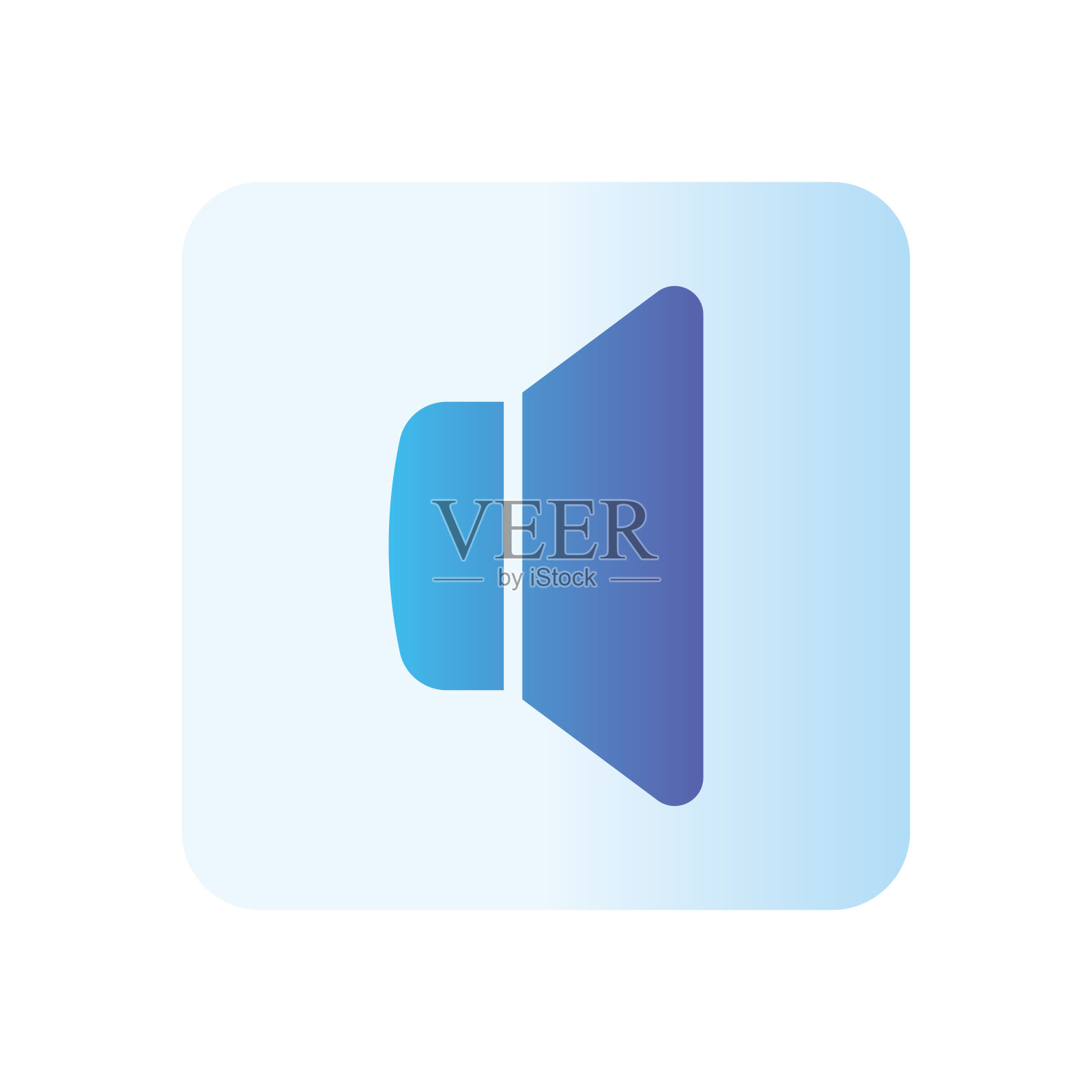 音量渐变图标孤立在白色背景上插画图片素材