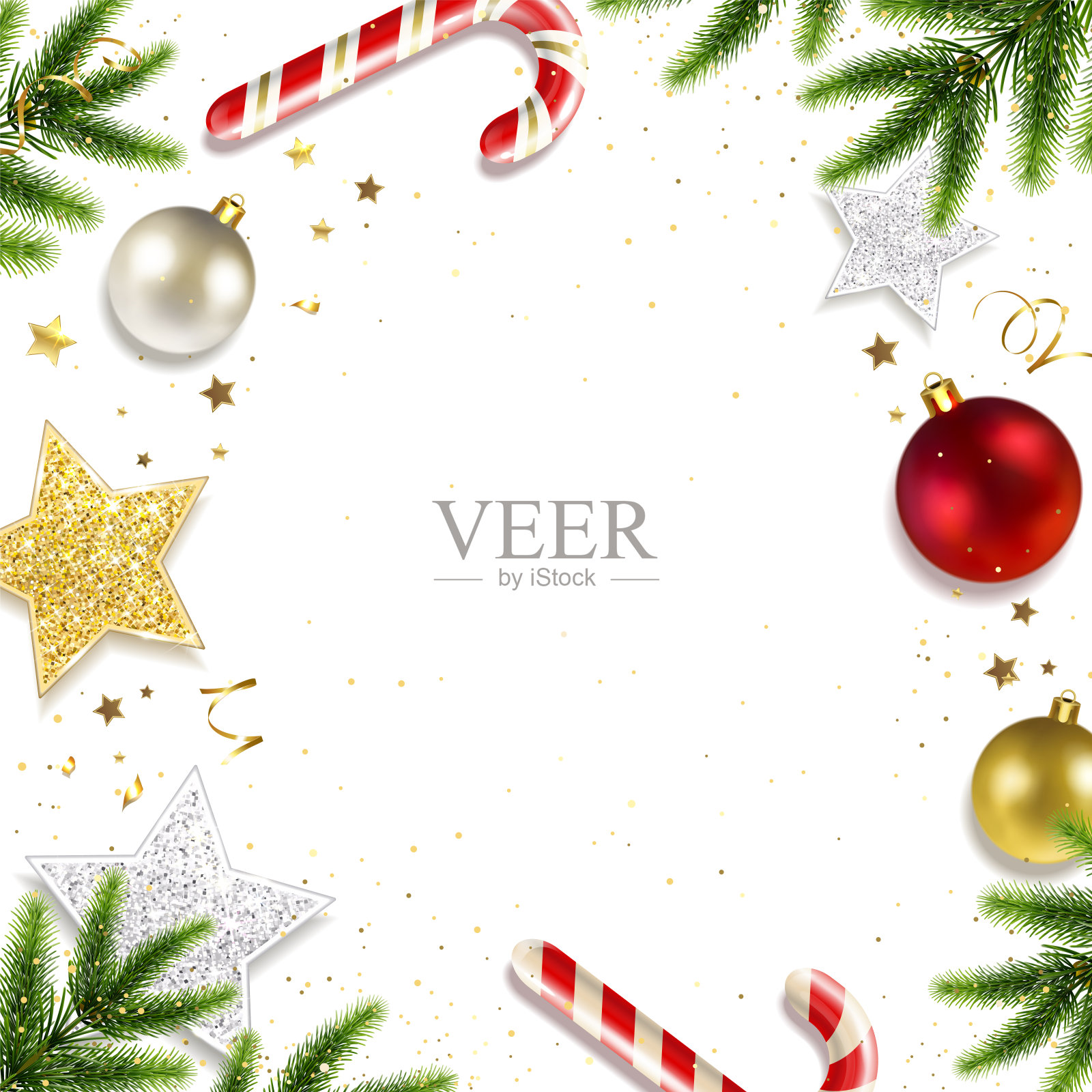 圣诞背景糖果插画图片素材