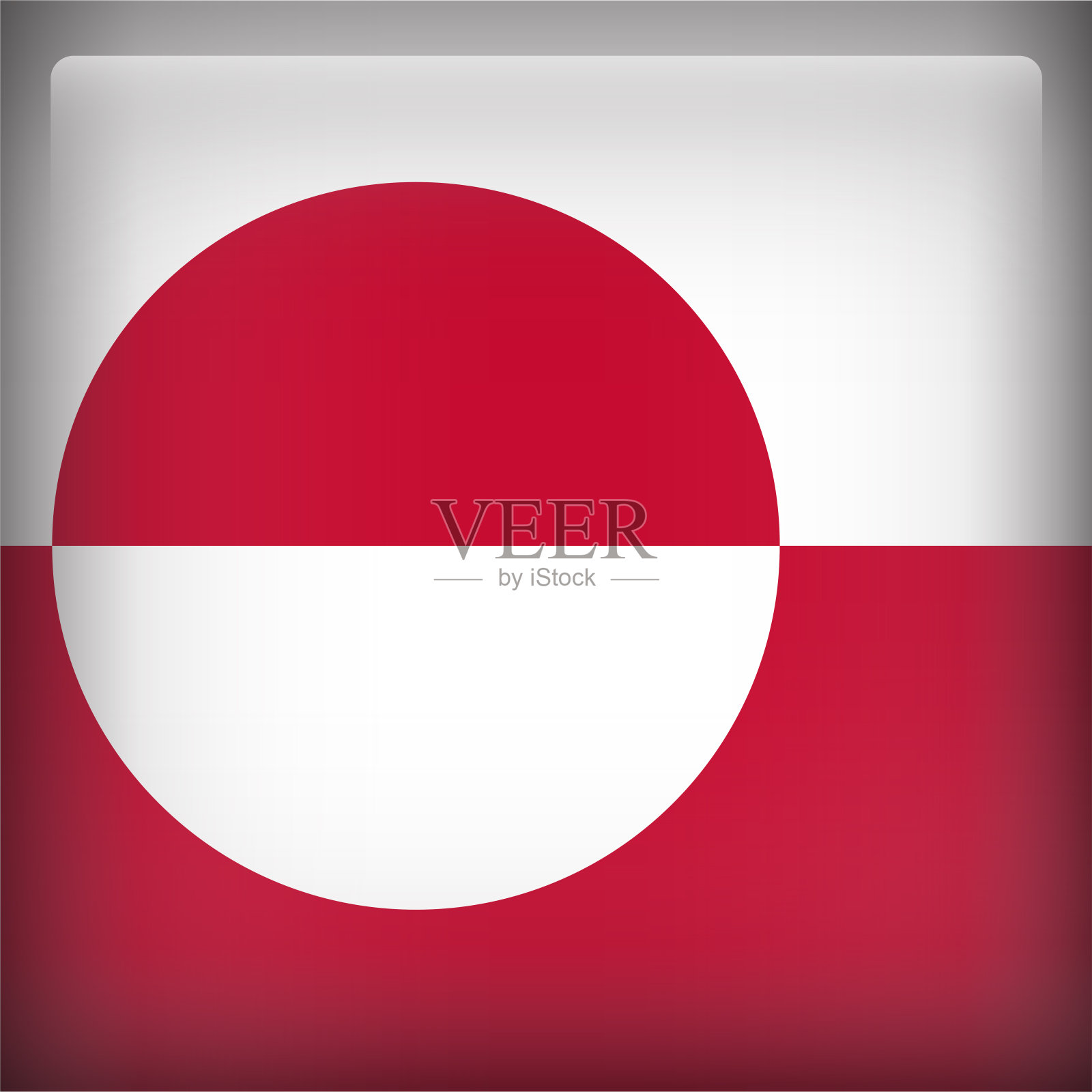 格陵兰3D广场国家国旗按钮图标插画图片素材