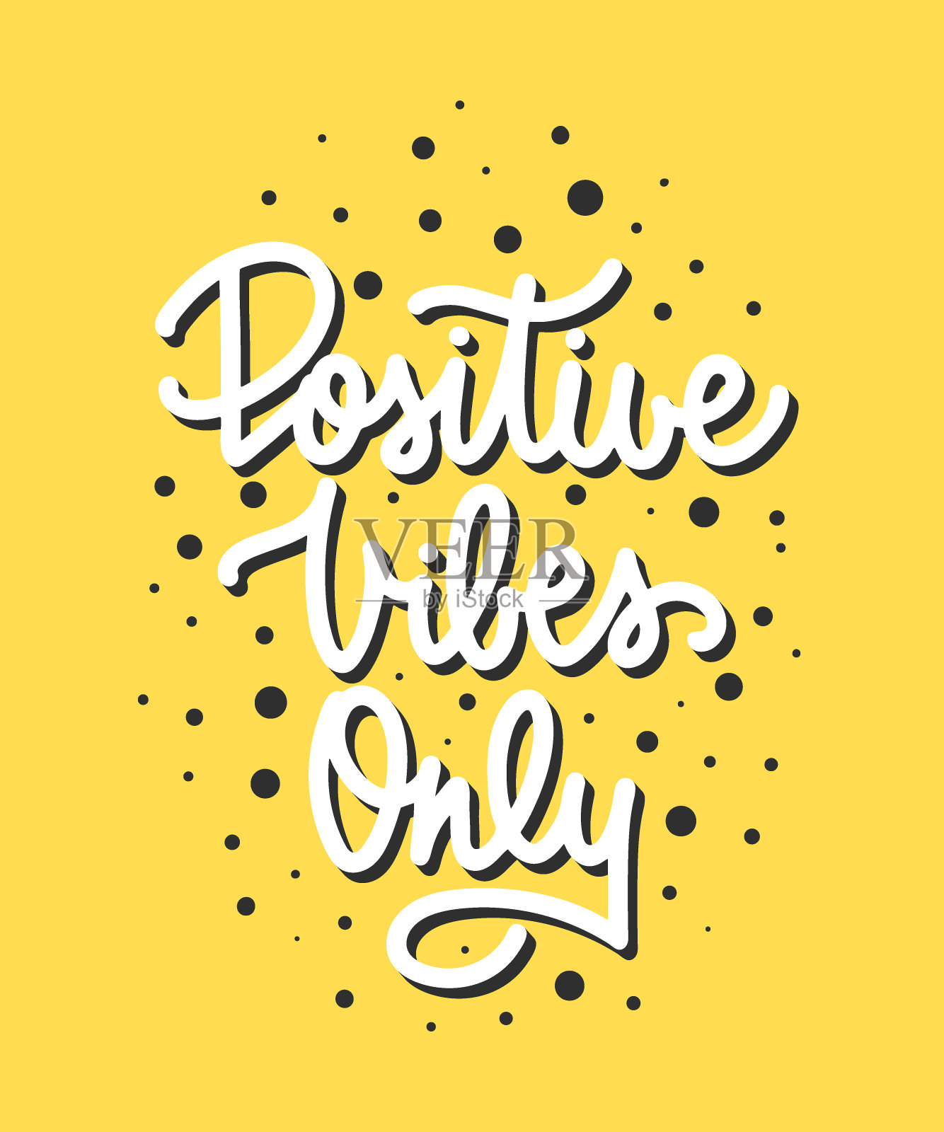 矢量夏季海报与手绘独特的单线字母元素墙壁艺术，装饰，t恤印花。积极的氛围。励志和鼓舞人心的引用，手写字体。插画图片素材