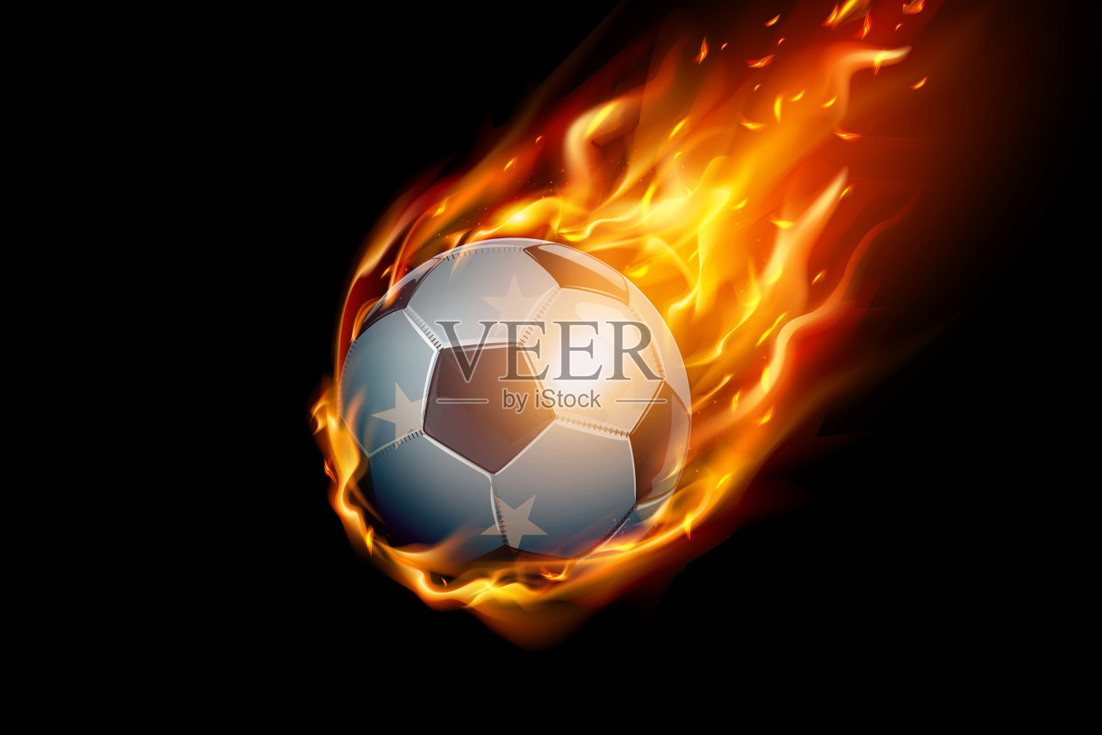 密克罗尼西亚国旗与火足球现实设计设计元素图片