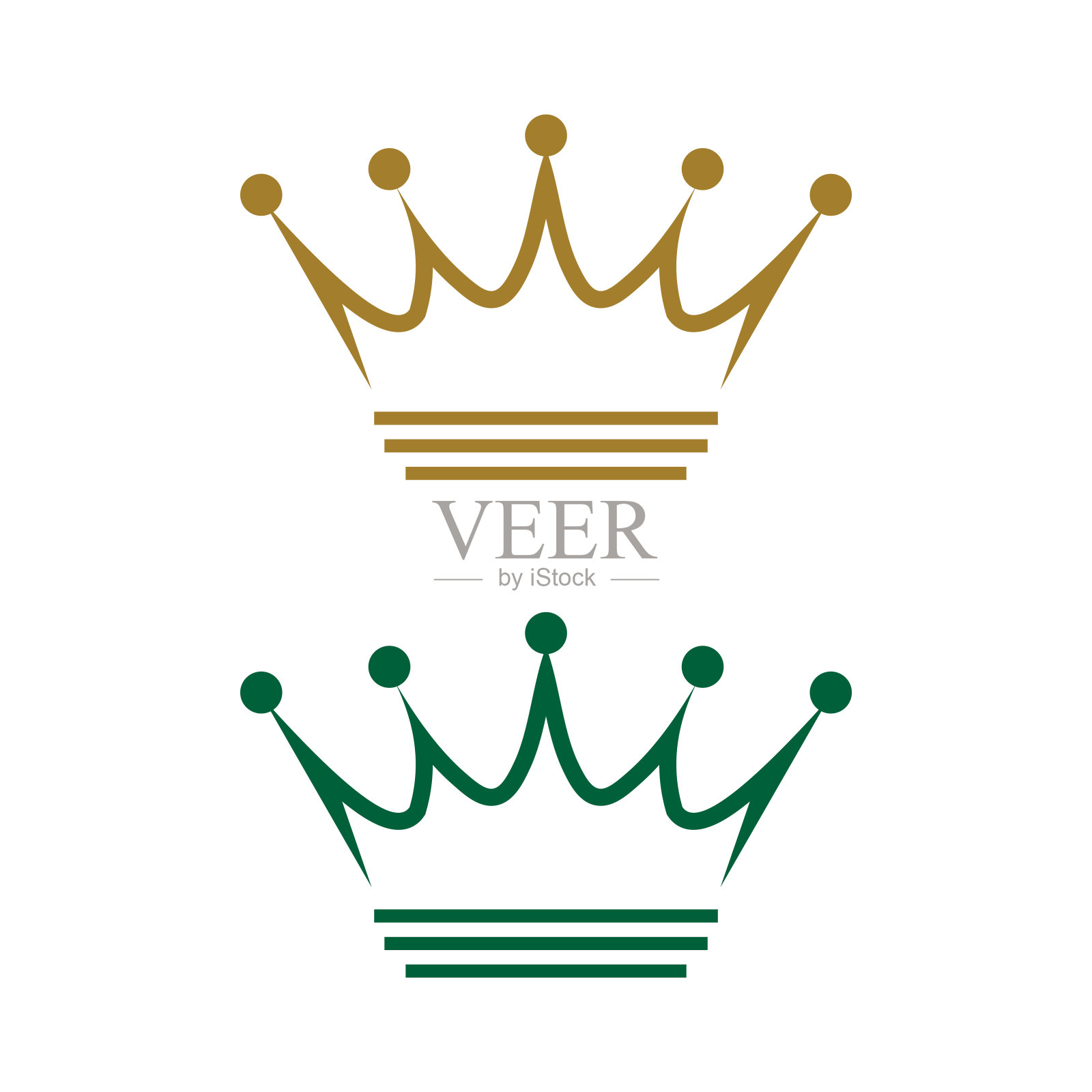 皇冠图标在流行的矢量插图插画图片素材