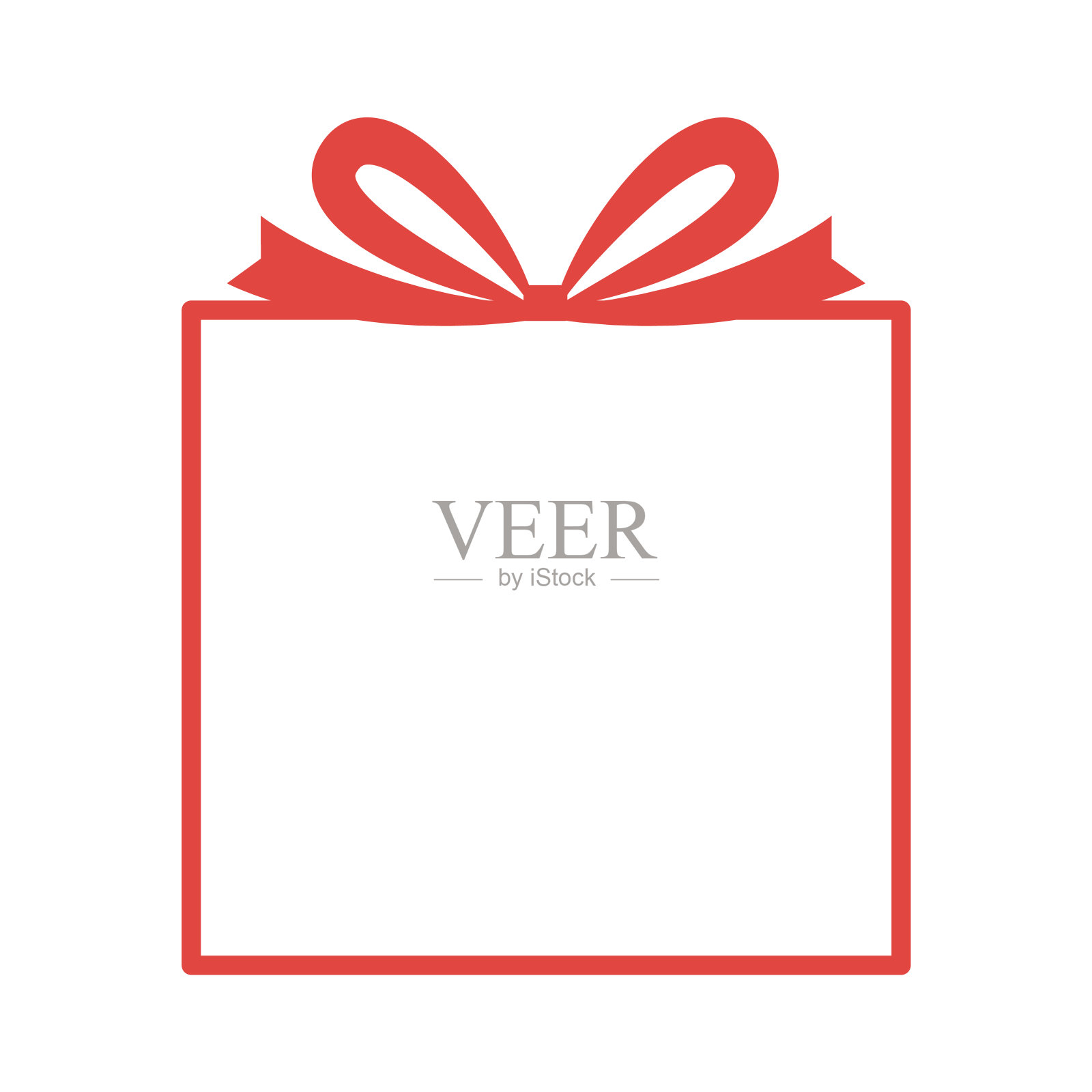 插图框架为一个礼物，礼物，礼品盒。插画图片素材