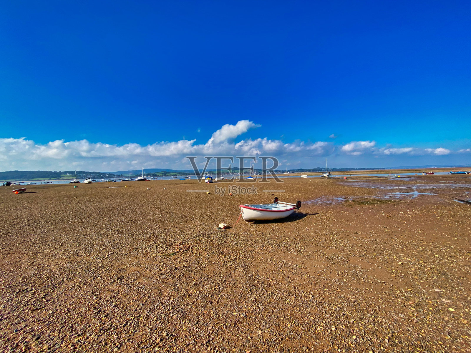 埃克斯茅斯河口和德文郡的海滩照片摄影图片