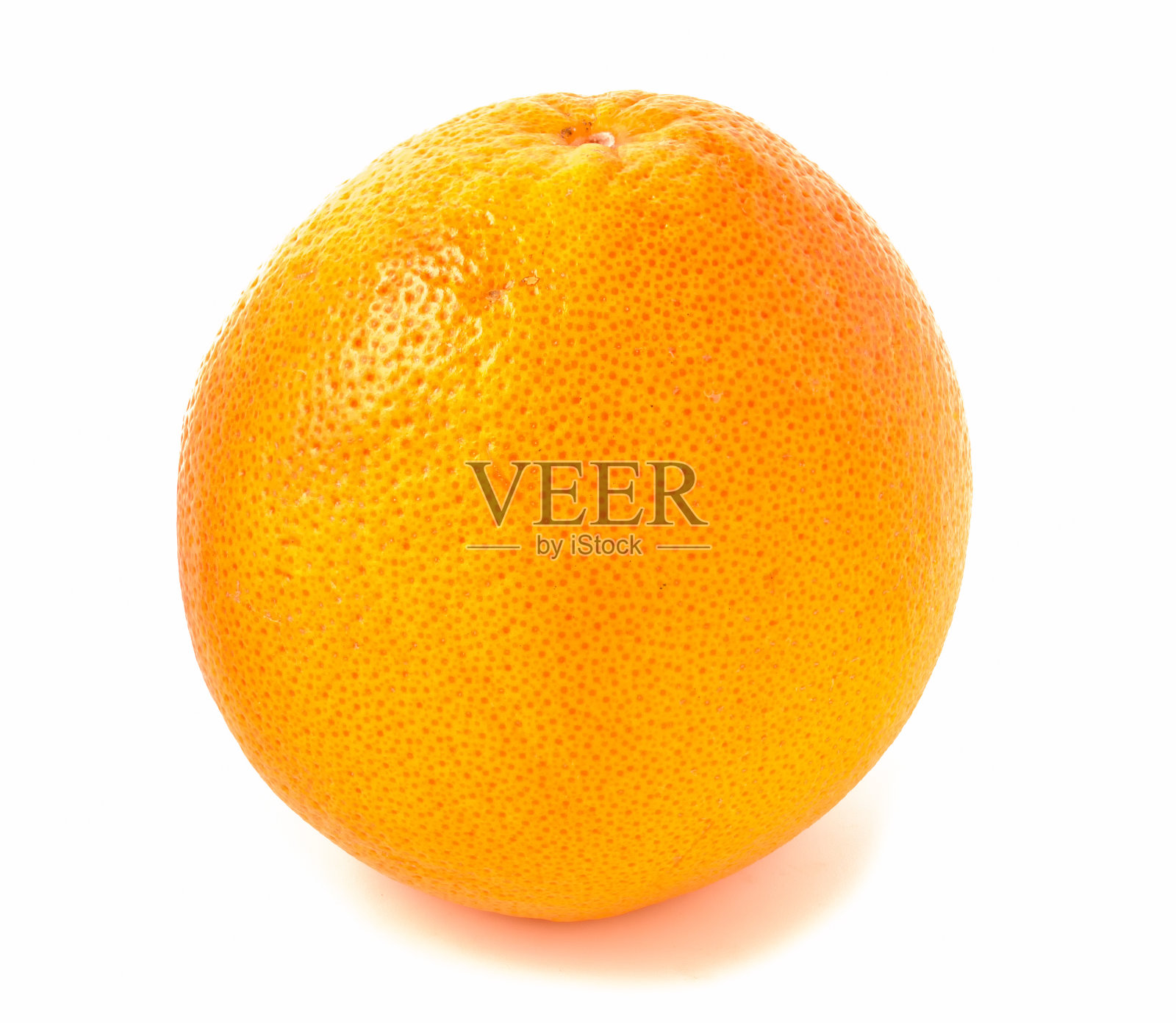 整个成熟的葡萄柚孤立在白色的背景。橙色的柑橘类的水果。照片摄影图片