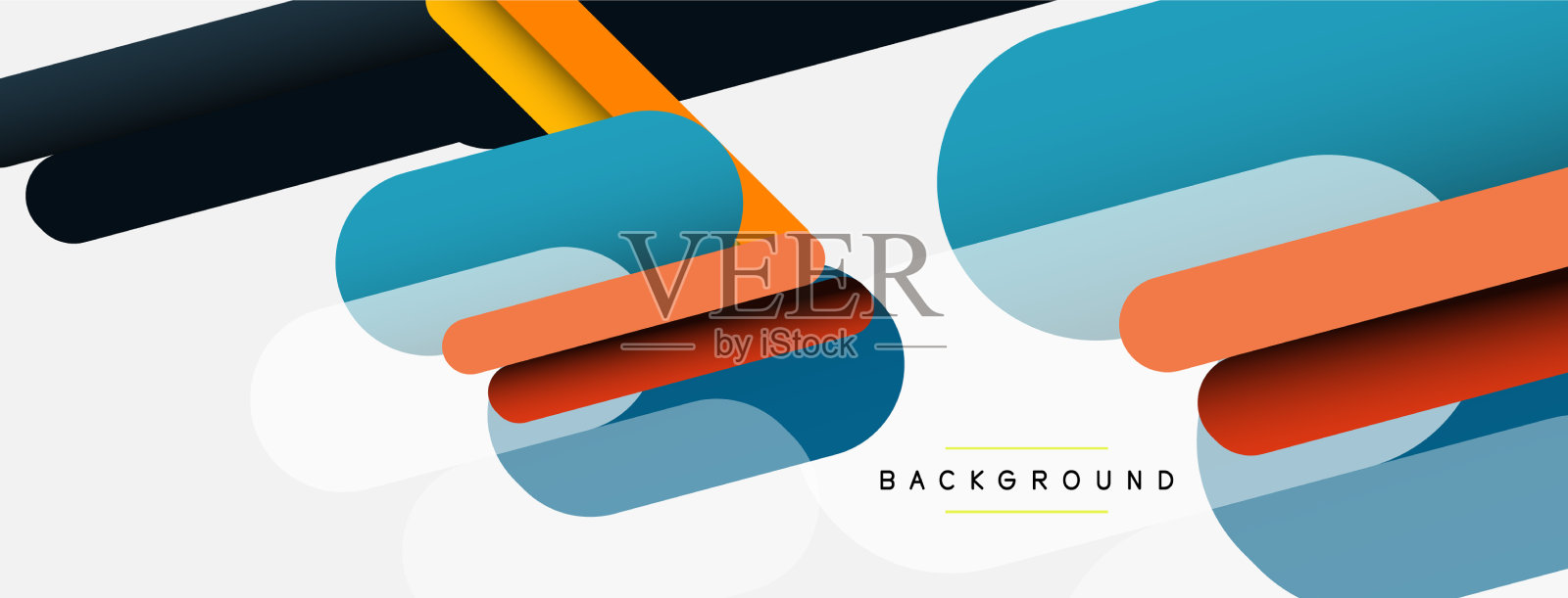 抽象背景圆形线条插画图片素材