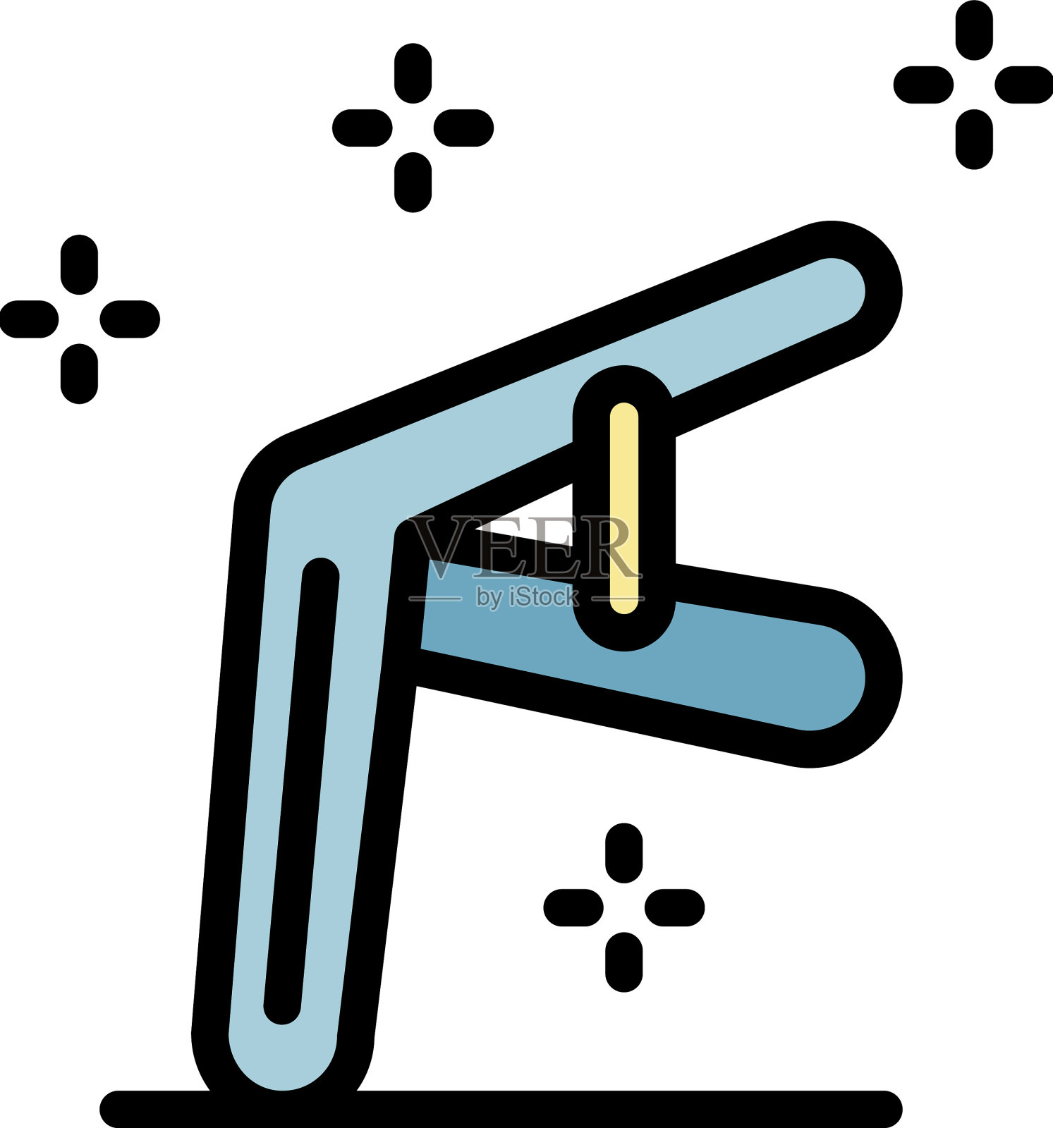 妇科工具图标颜色轮廓插画图片素材