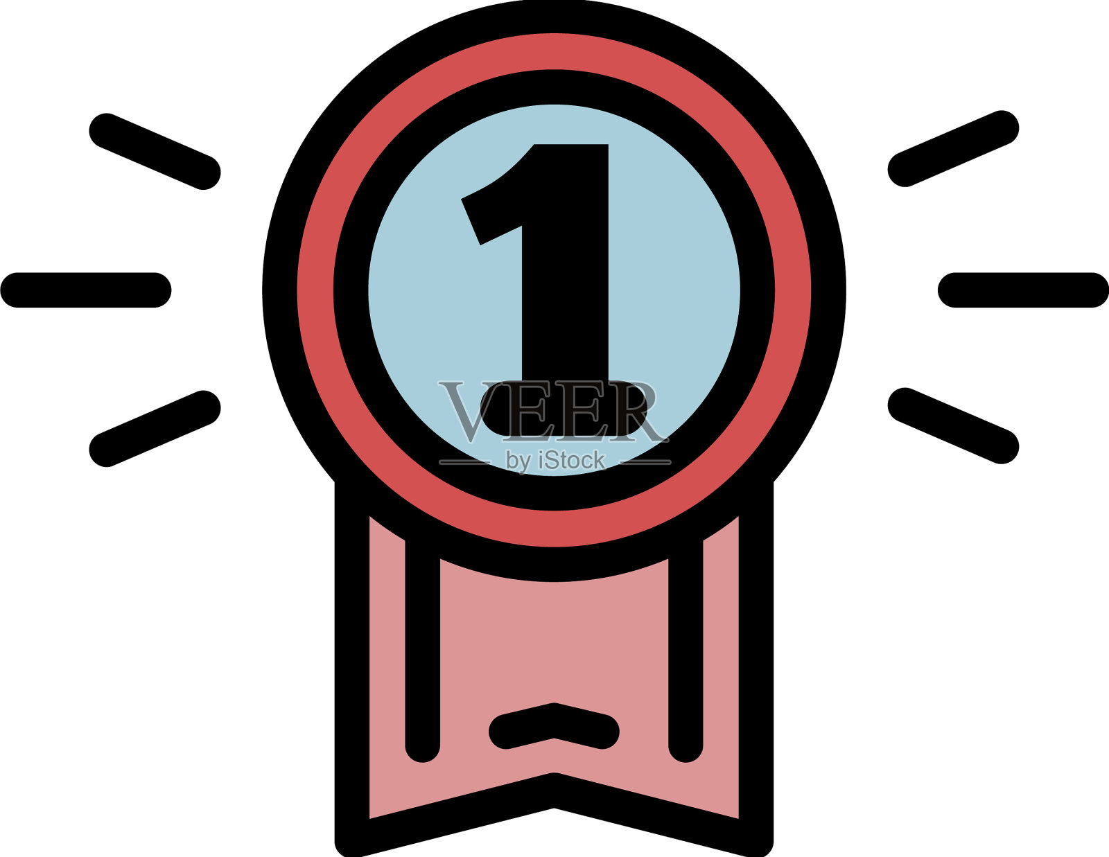 第一处标志图标颜色轮廓插画图片素材