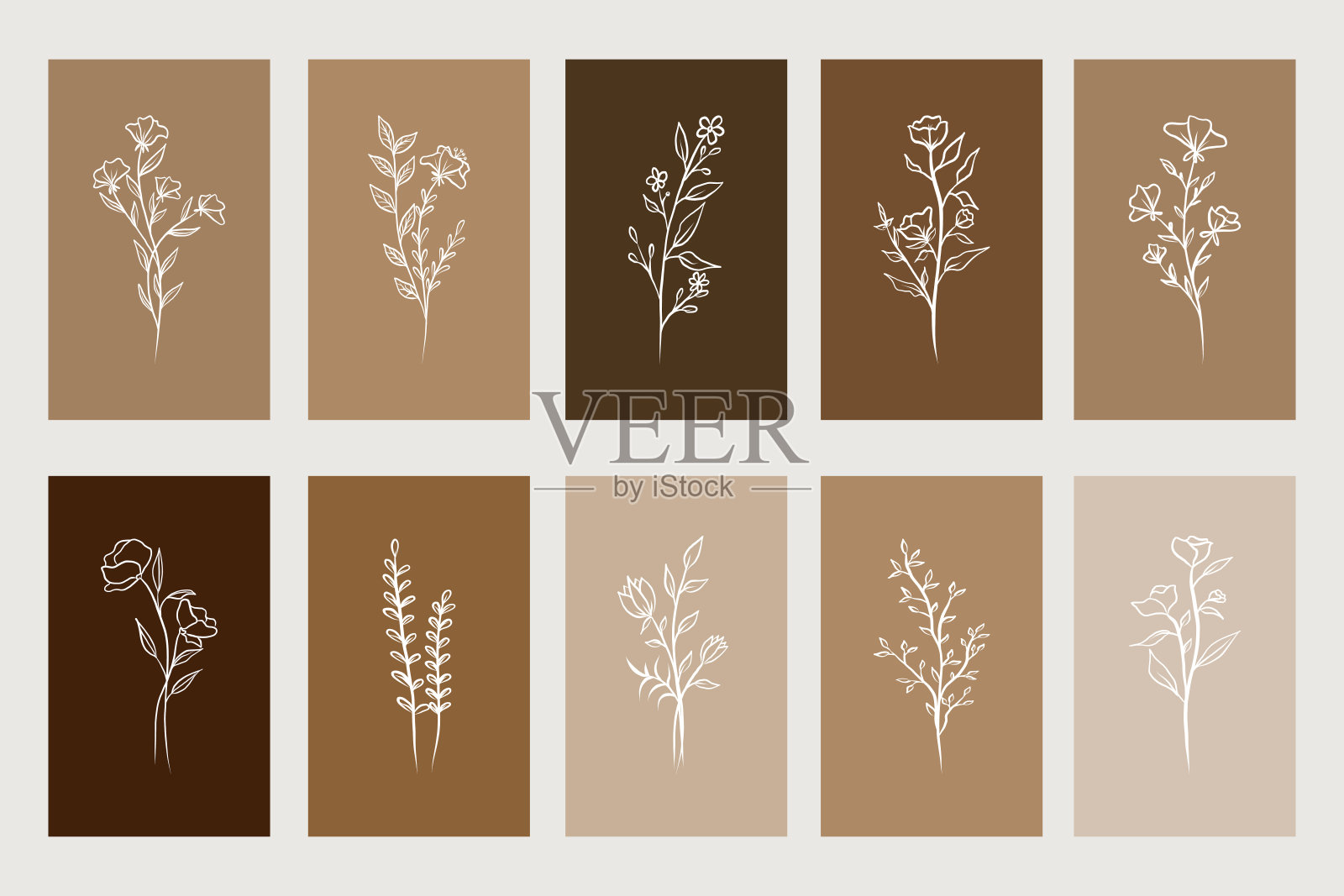 一套创造性极简主义手绘插图插画图片素材