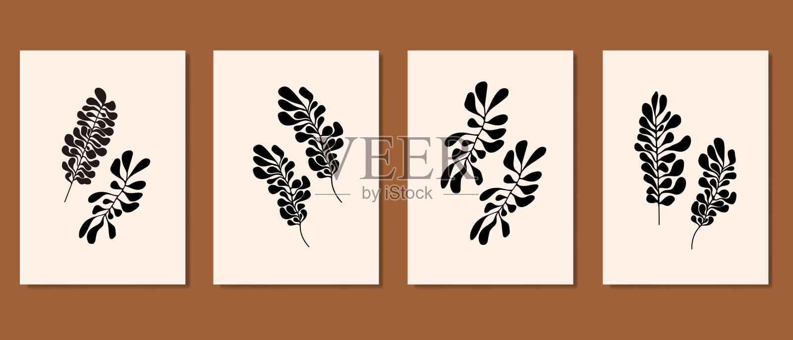 一套创造性极简主义手绘插图插画图片素材