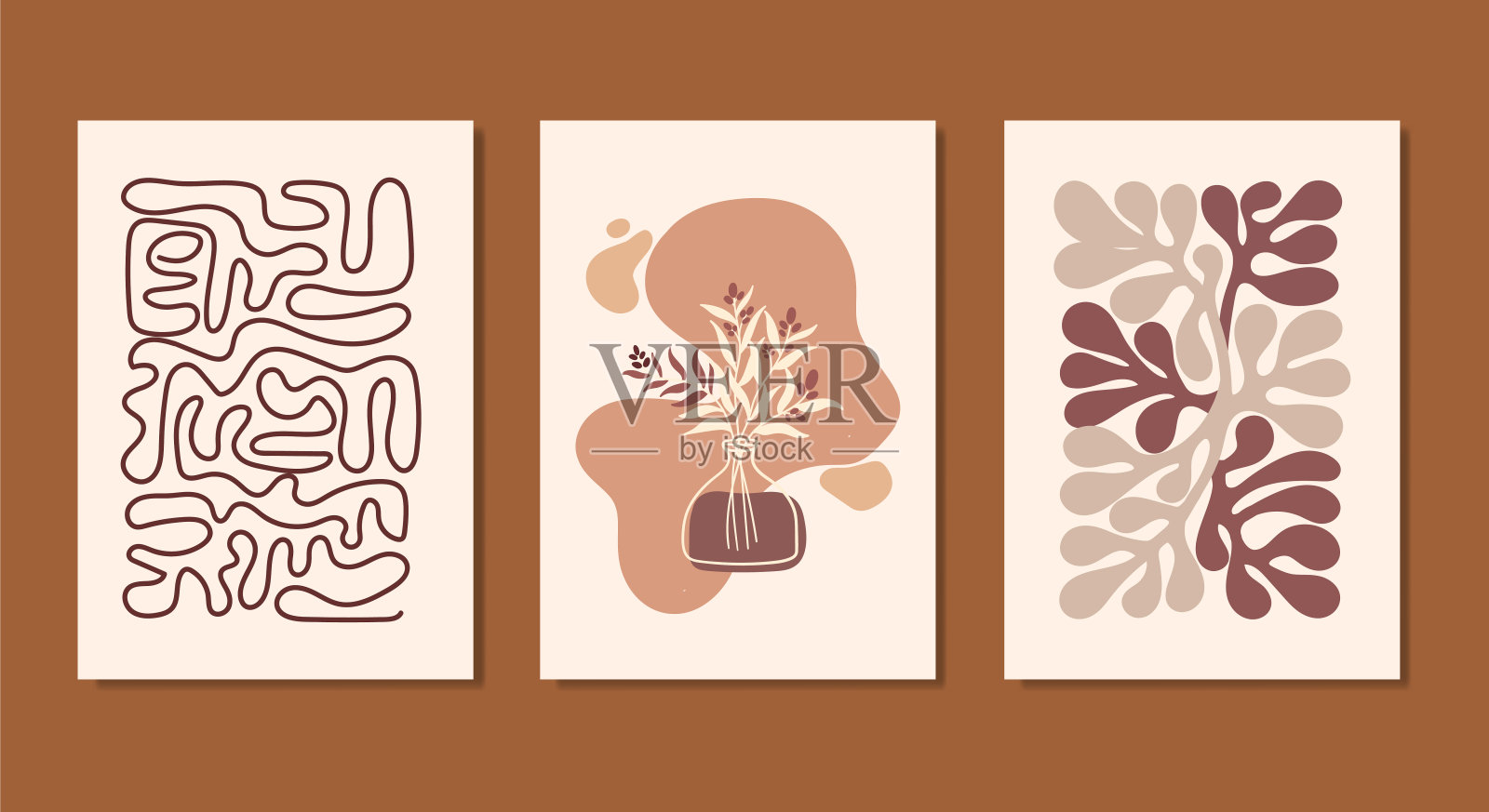 一套创造性极简主义手绘插图插画图片素材