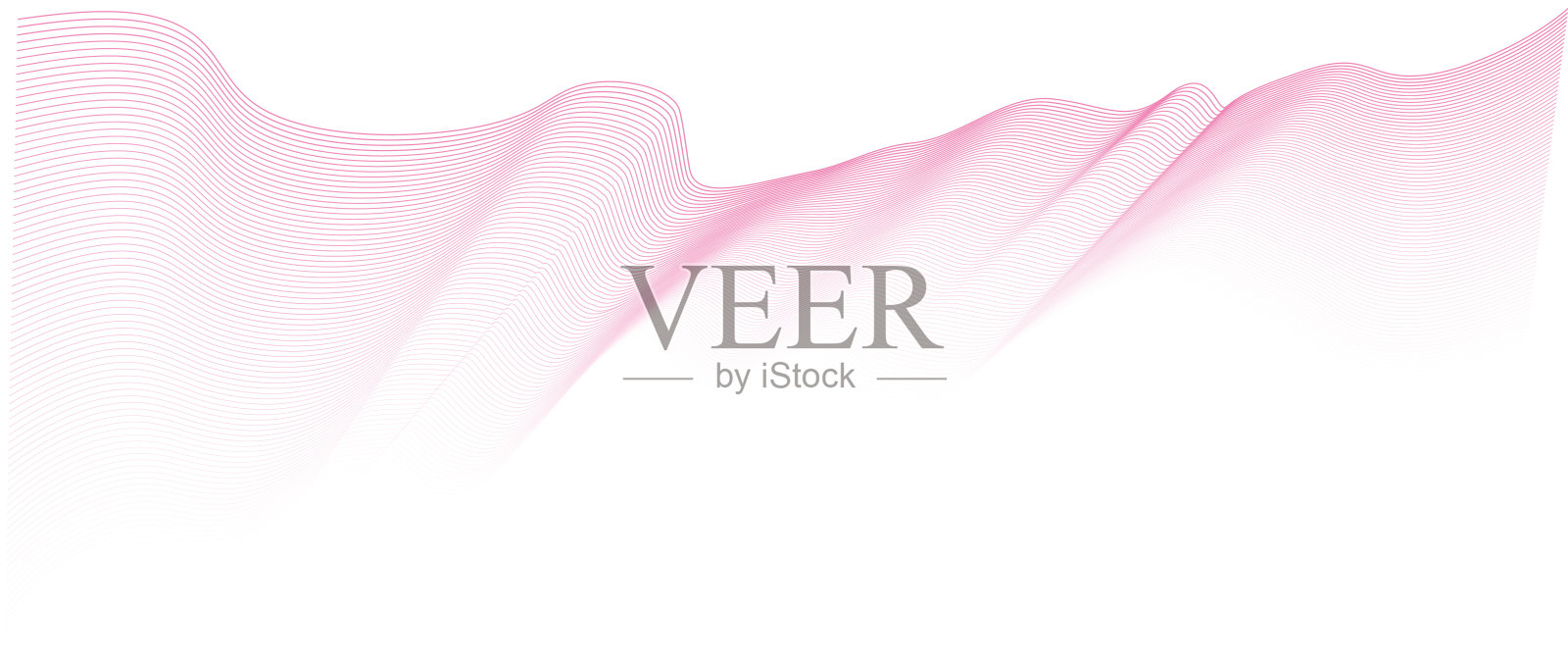 背景与抽象矢量粉红色的声波线插画图片素材