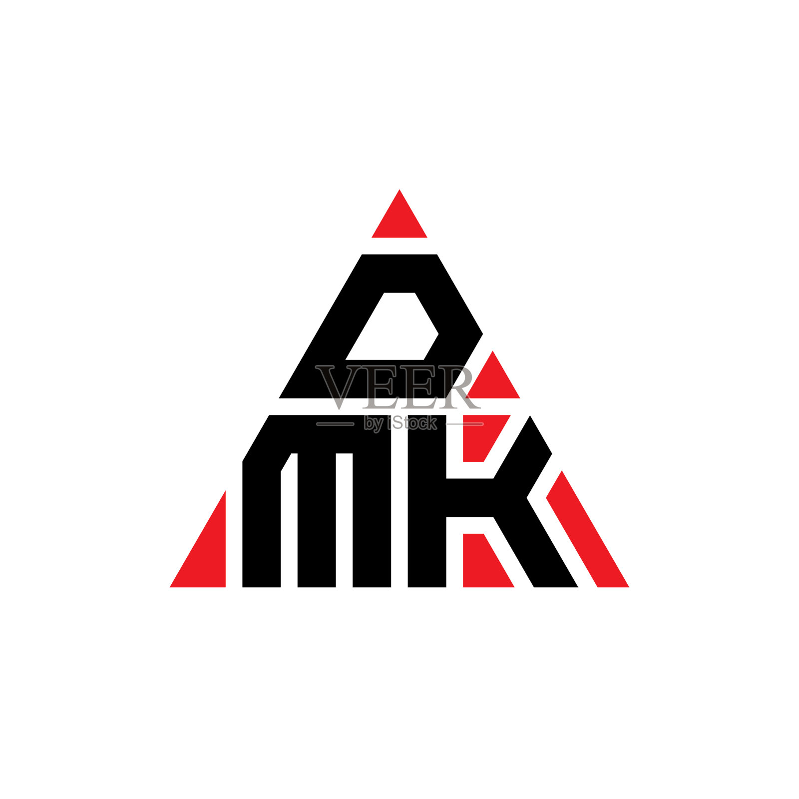 DMK三角字母logo设计采用三角形插画图片素材