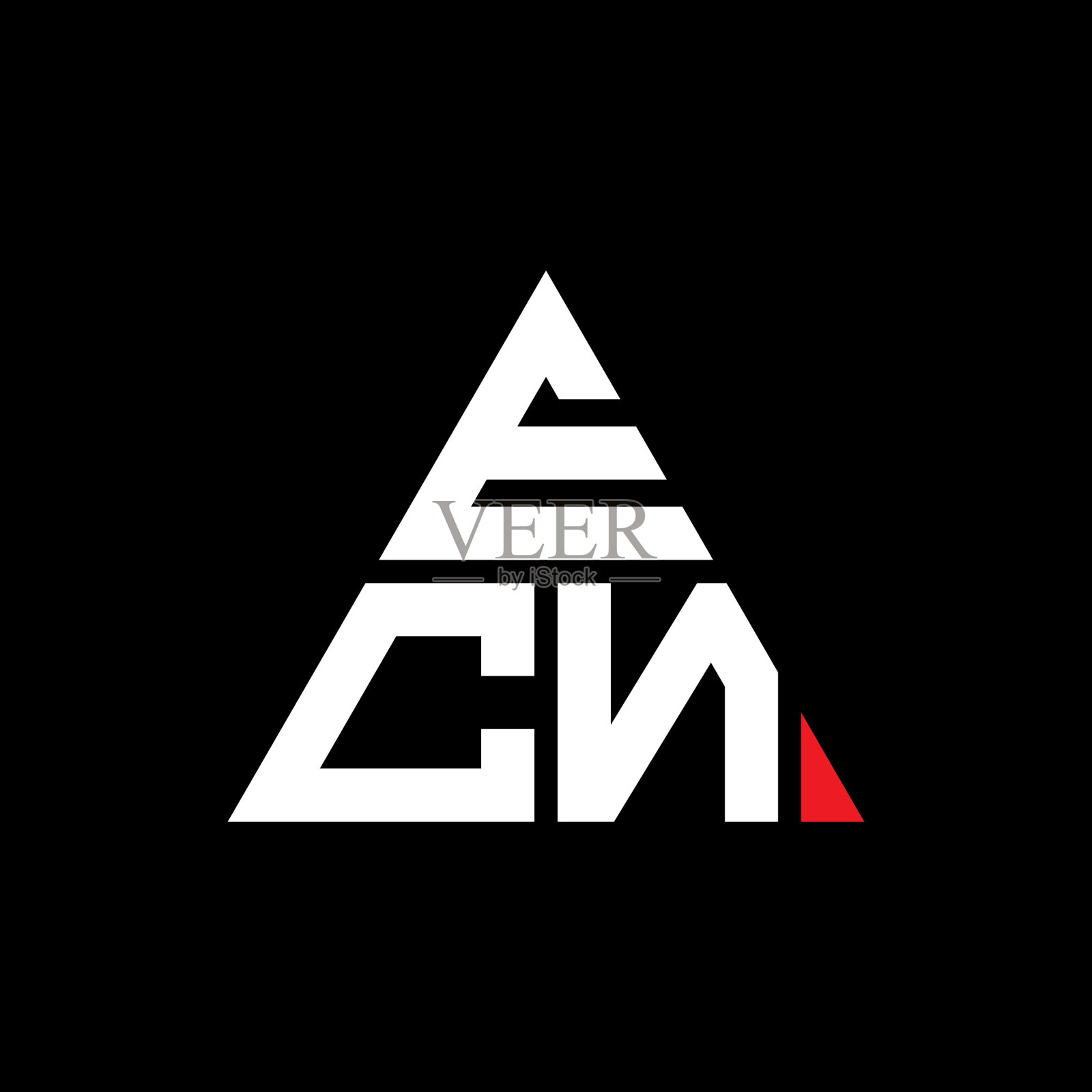 Ecn三角形字母标志设计用三角形插画图片素材