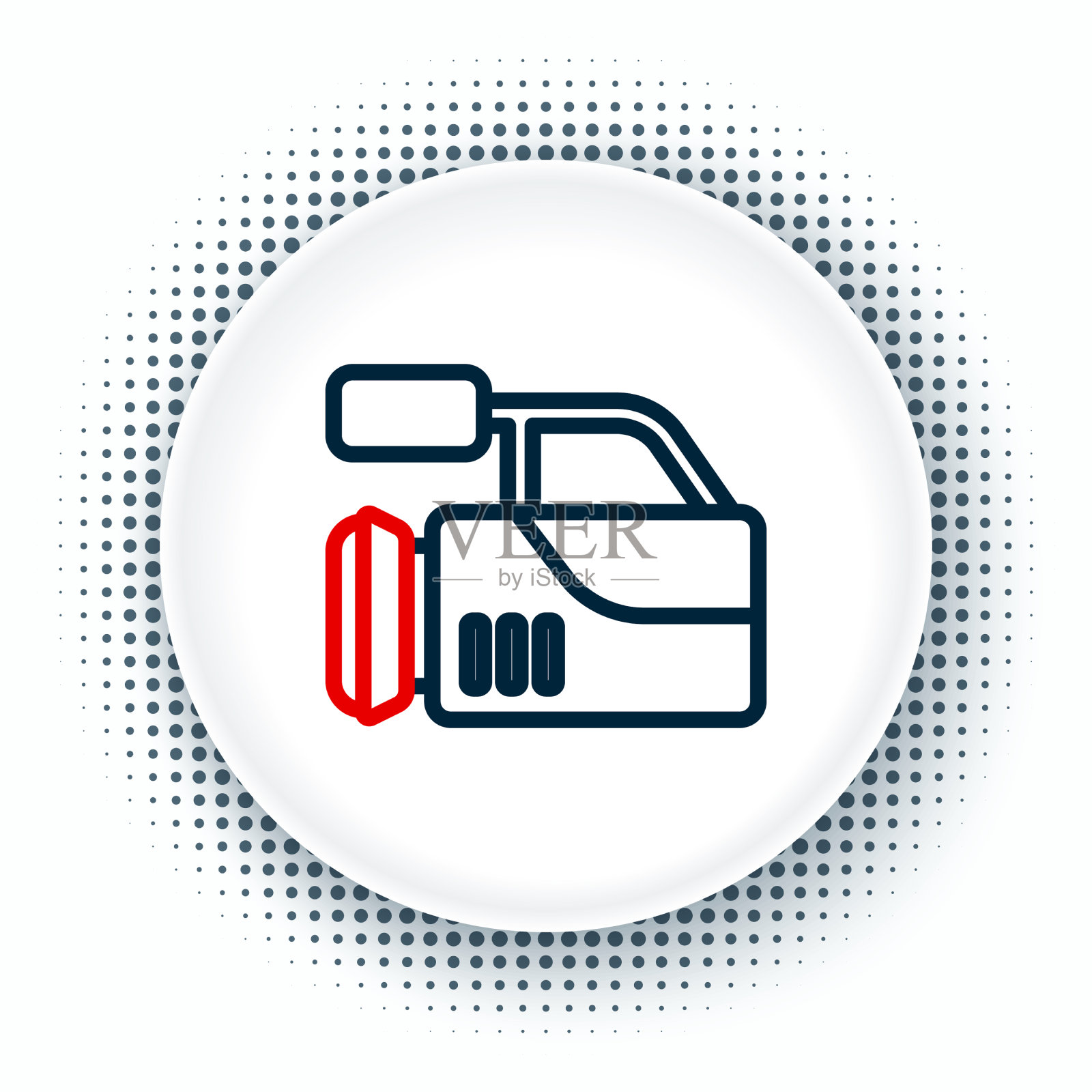 线电影摄像机图标隔离在白色插画图片素材