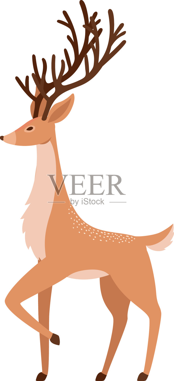 漂亮的驯鹿设计插画图片素材