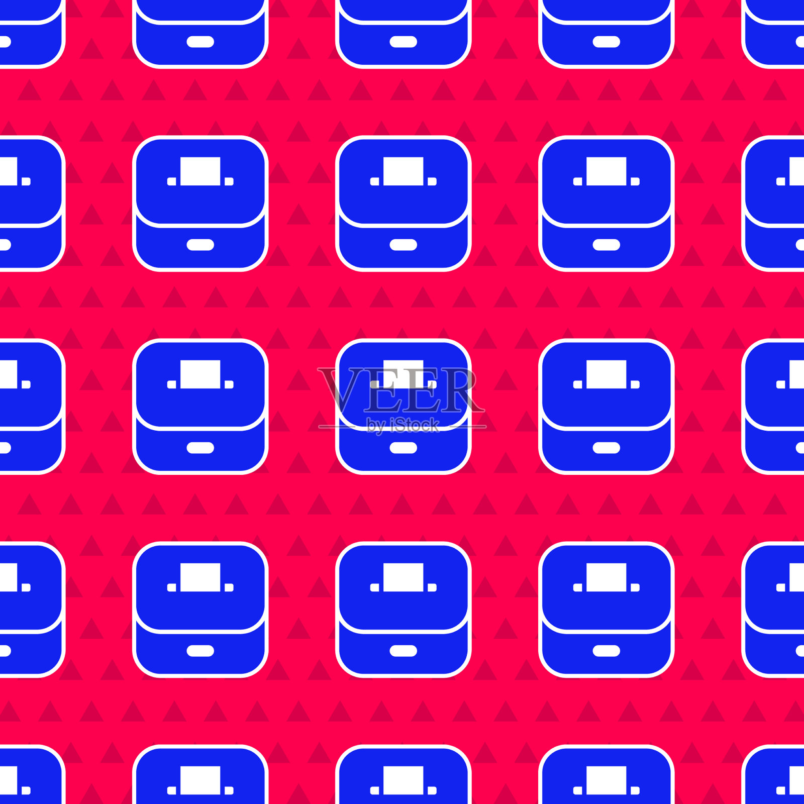 蓝色投票箱或带有信封图标的投票箱插画图片素材